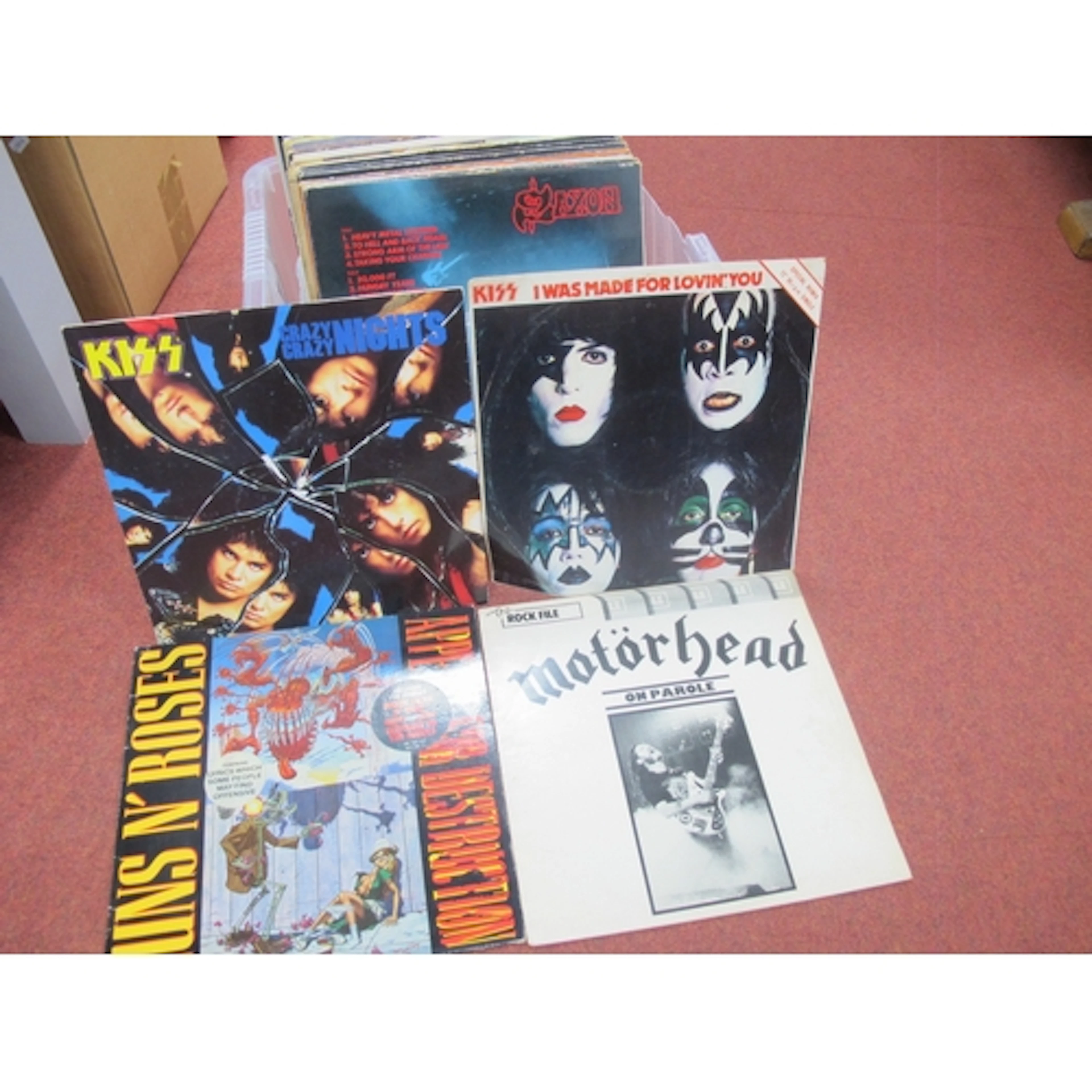 Collector's lot of 40+ Heavy Metal, Rock & Grunge LPs and 12...