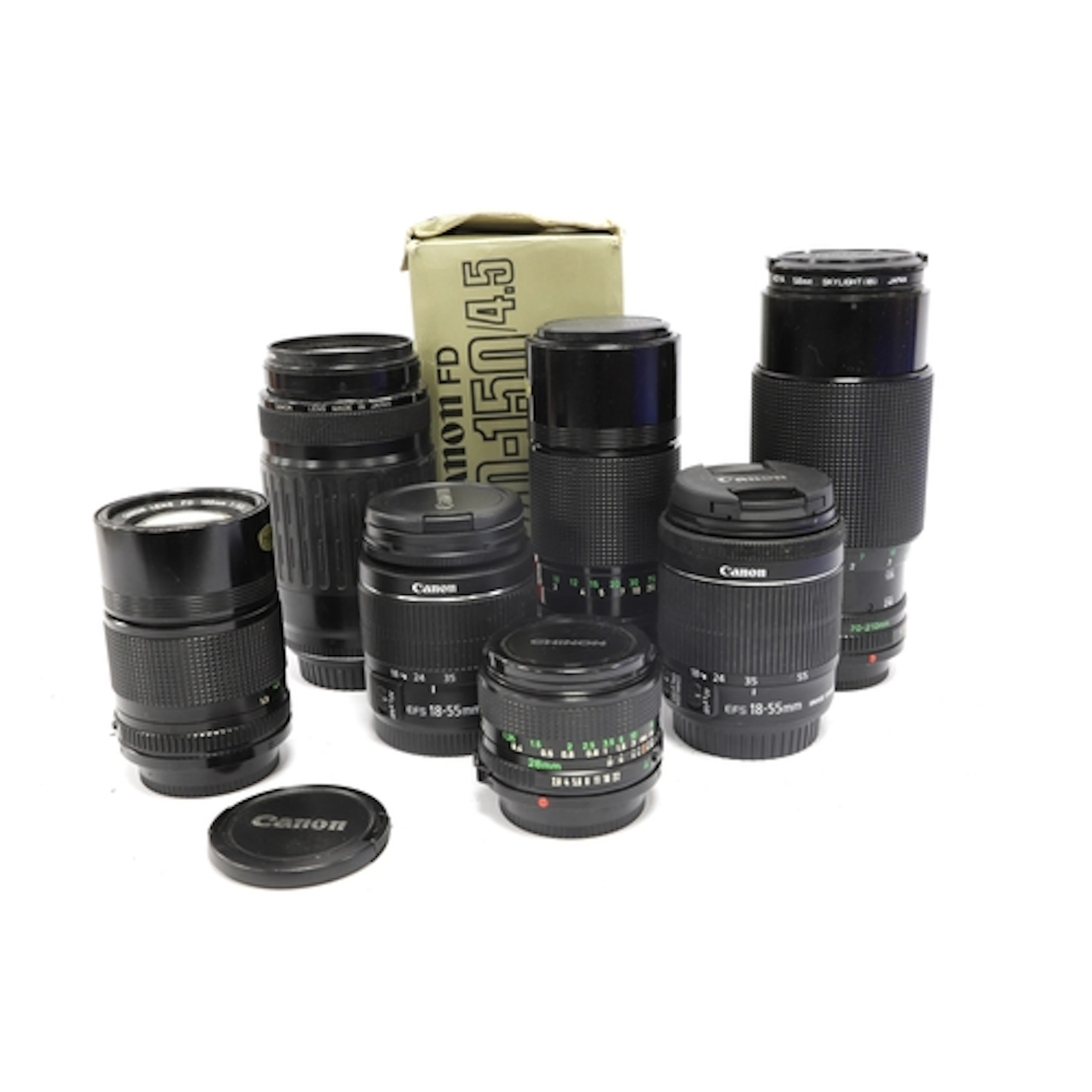 A quantity of Canon Lenses to include EF-S 18-55mm f/3.5-5.6...