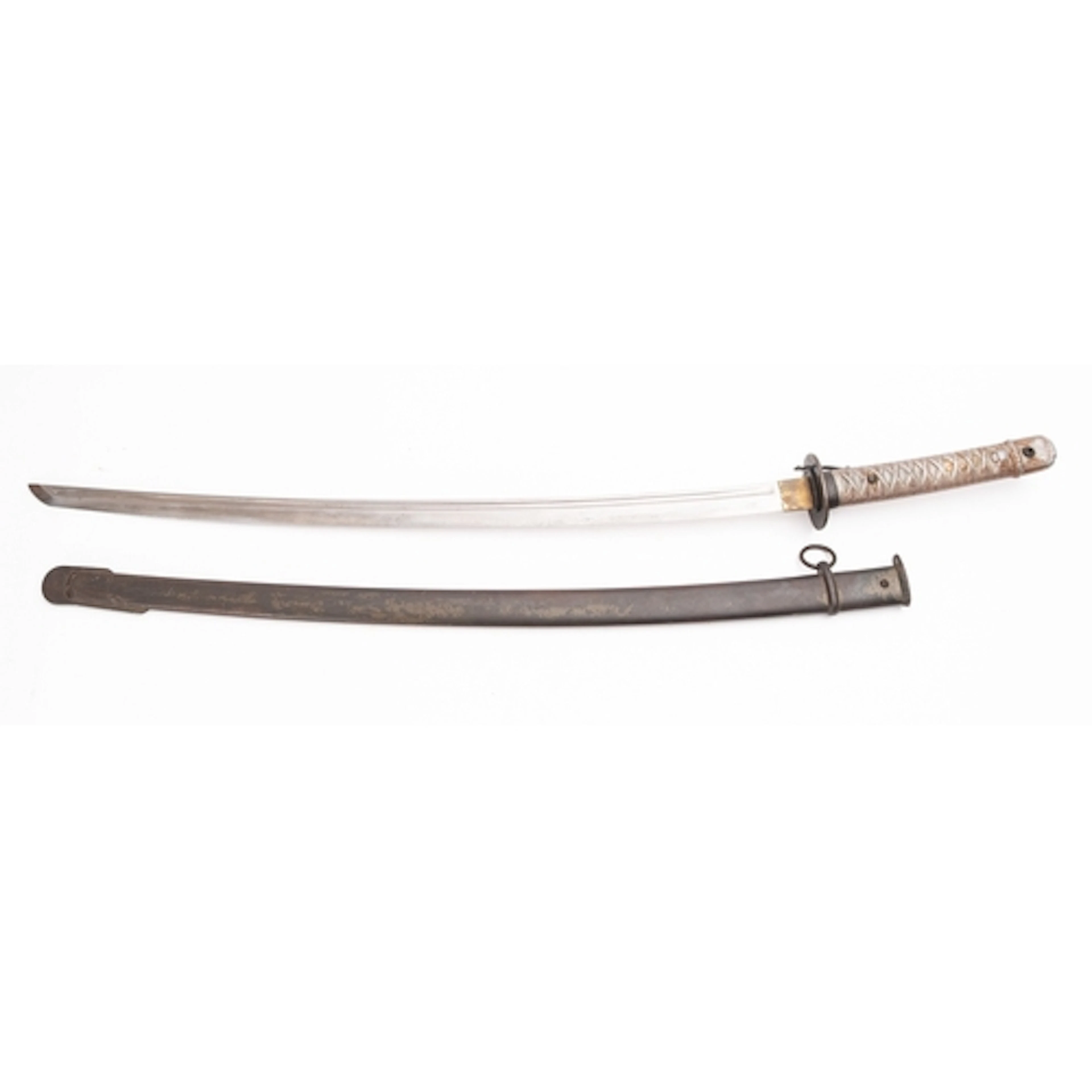 A Japanese Katana, the slightly curved single edge blade wit...
