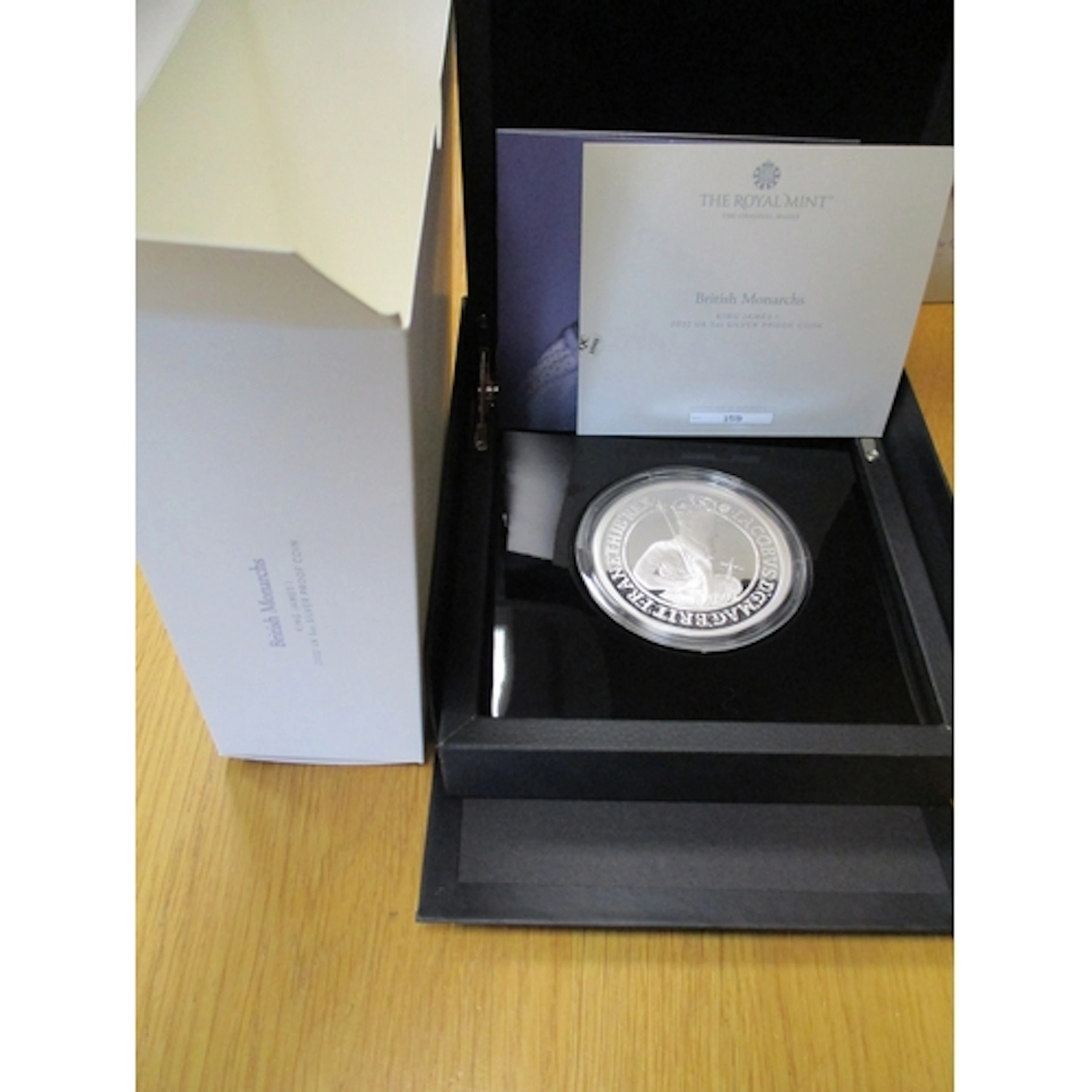 2022 'Monarchs James I' 5oz £10 boxed silver proof FDC. (R)