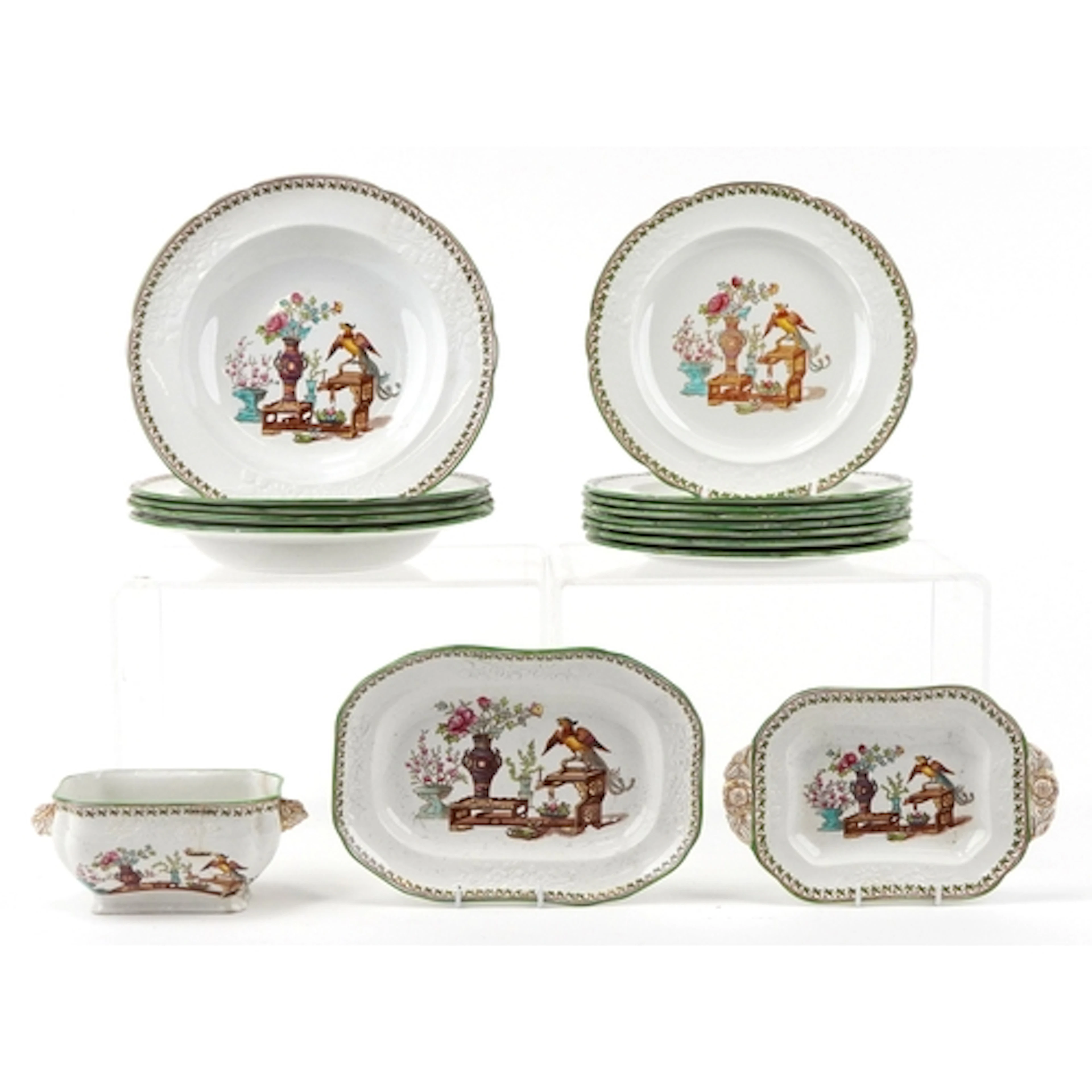 Copeland Spode dinnerware retailed by Harrods, pattern 6038,...