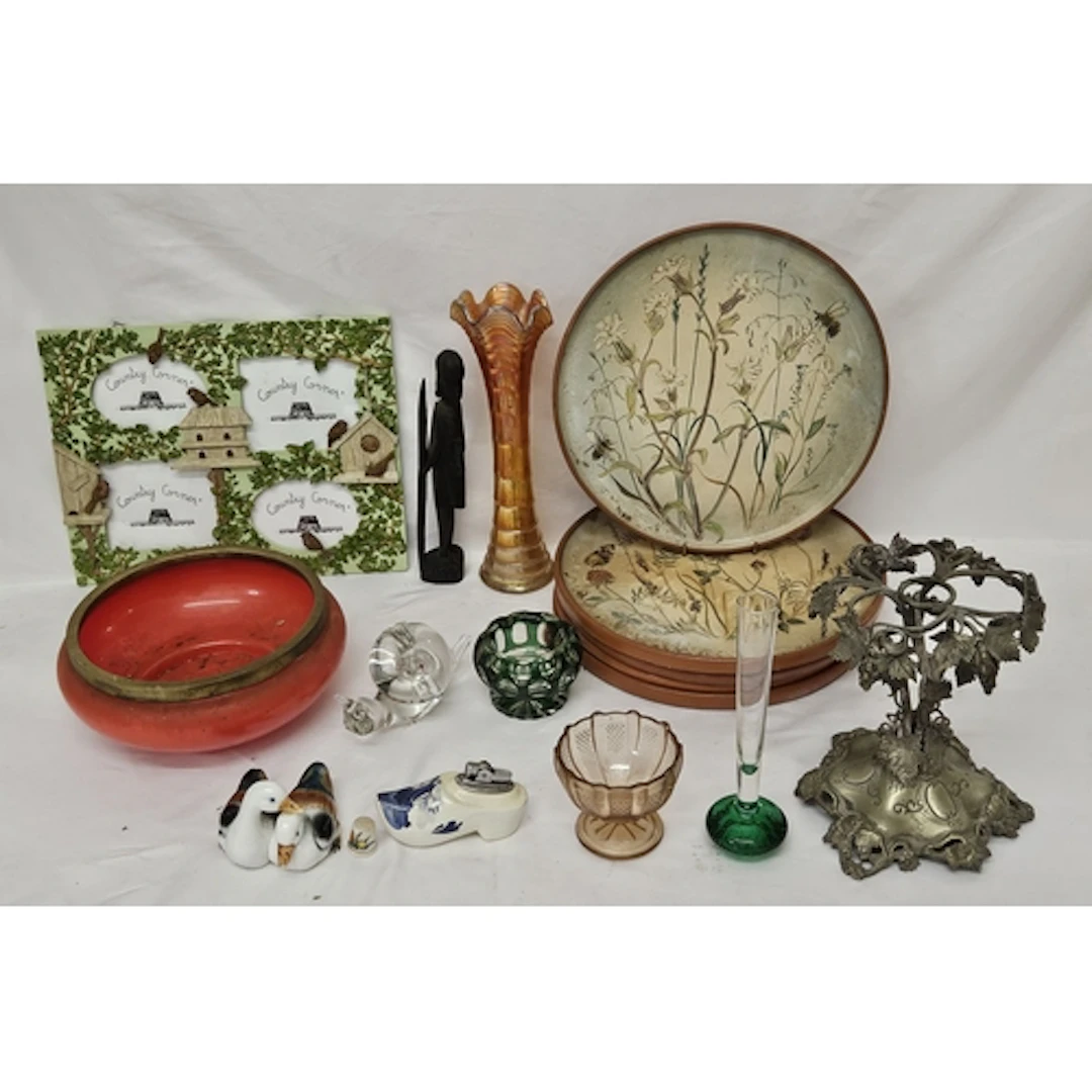 Set of 6 Terracotta Wall Plates with hanging mechanisms to b...