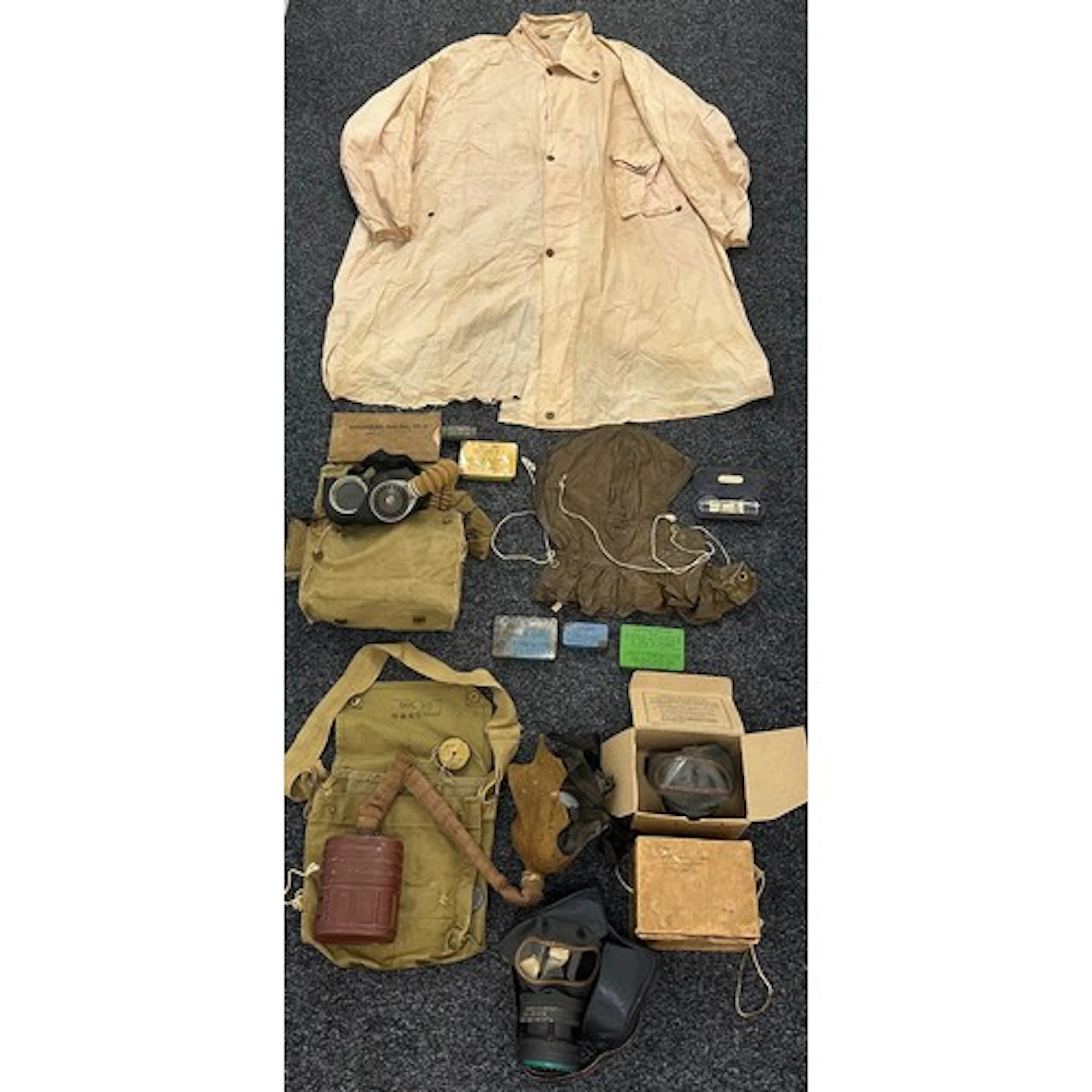WW2 British Anti Gas collection comprising of Anti Gas Cape,...