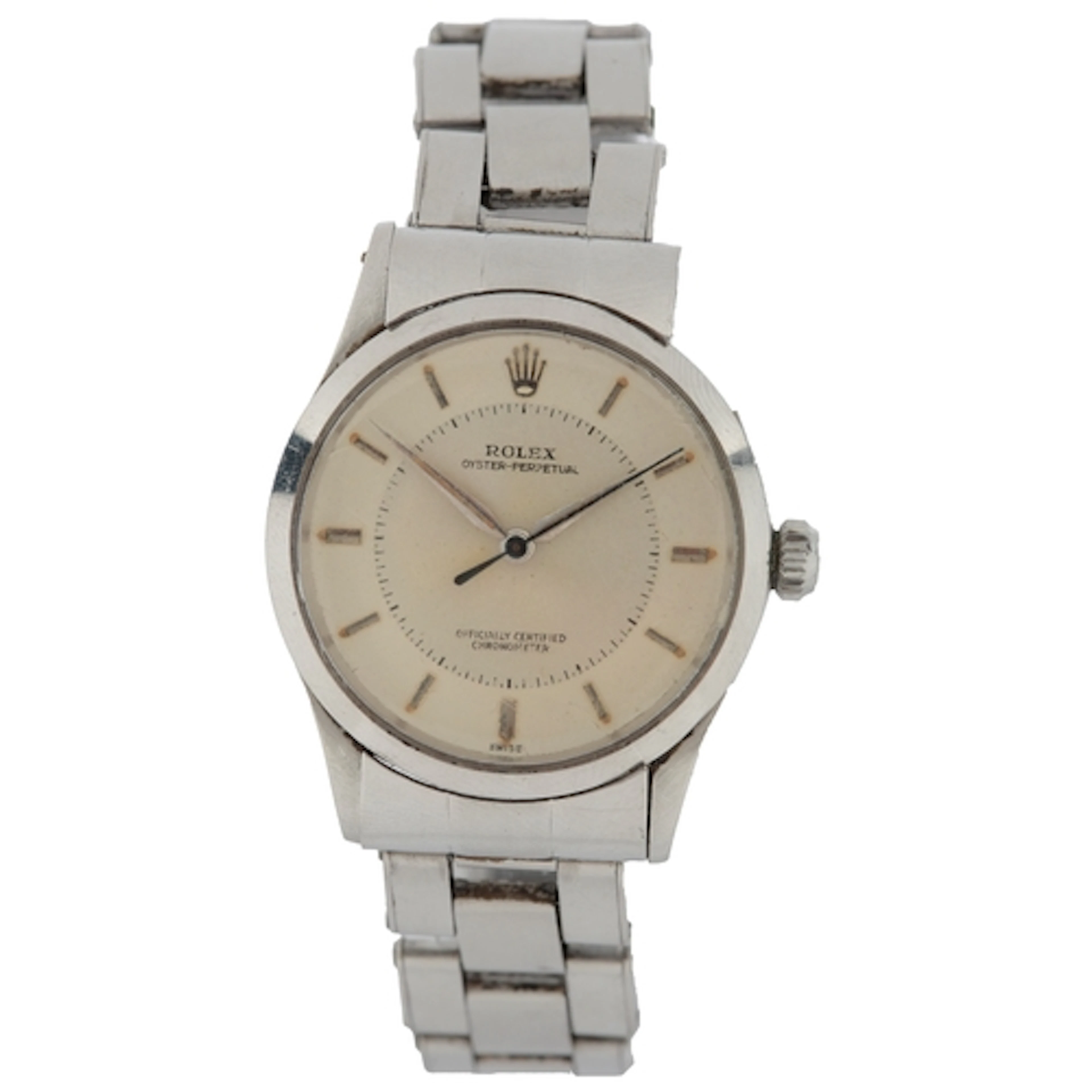 A gentleman's mid 1950's stainless steel Rolex Oyster Perpet...