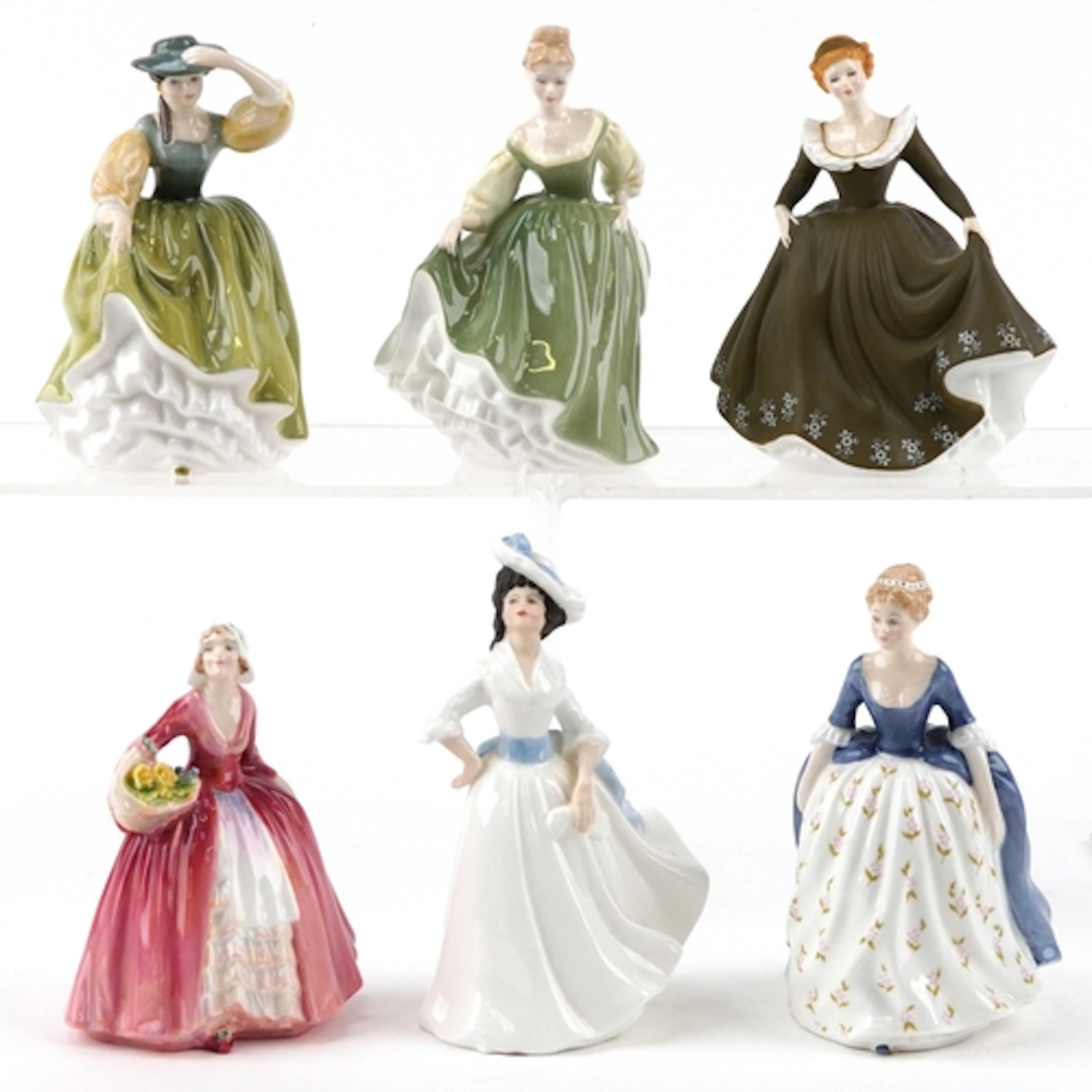 Six Royal Doulton collectable figurines comprising Geraldine...