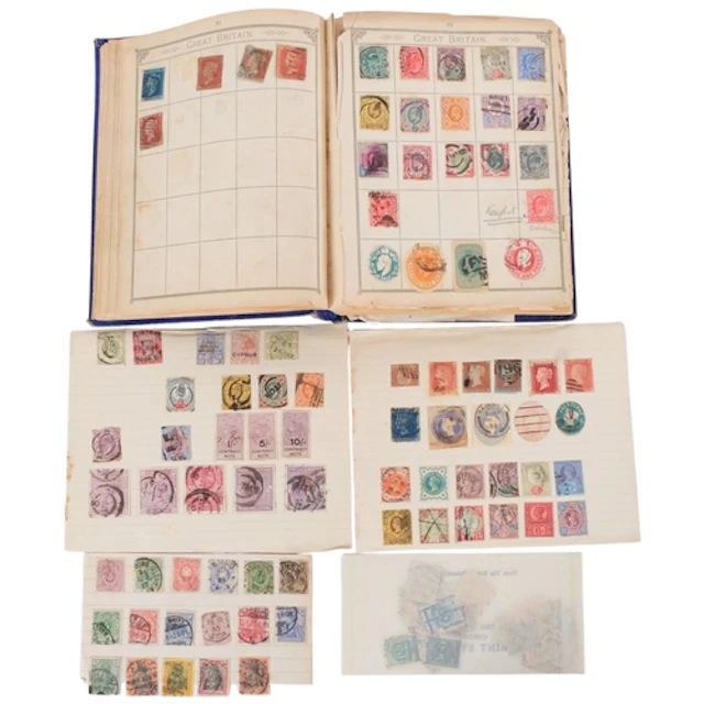 A Lincoln stamp album for foreign British and Colonial stamp...
