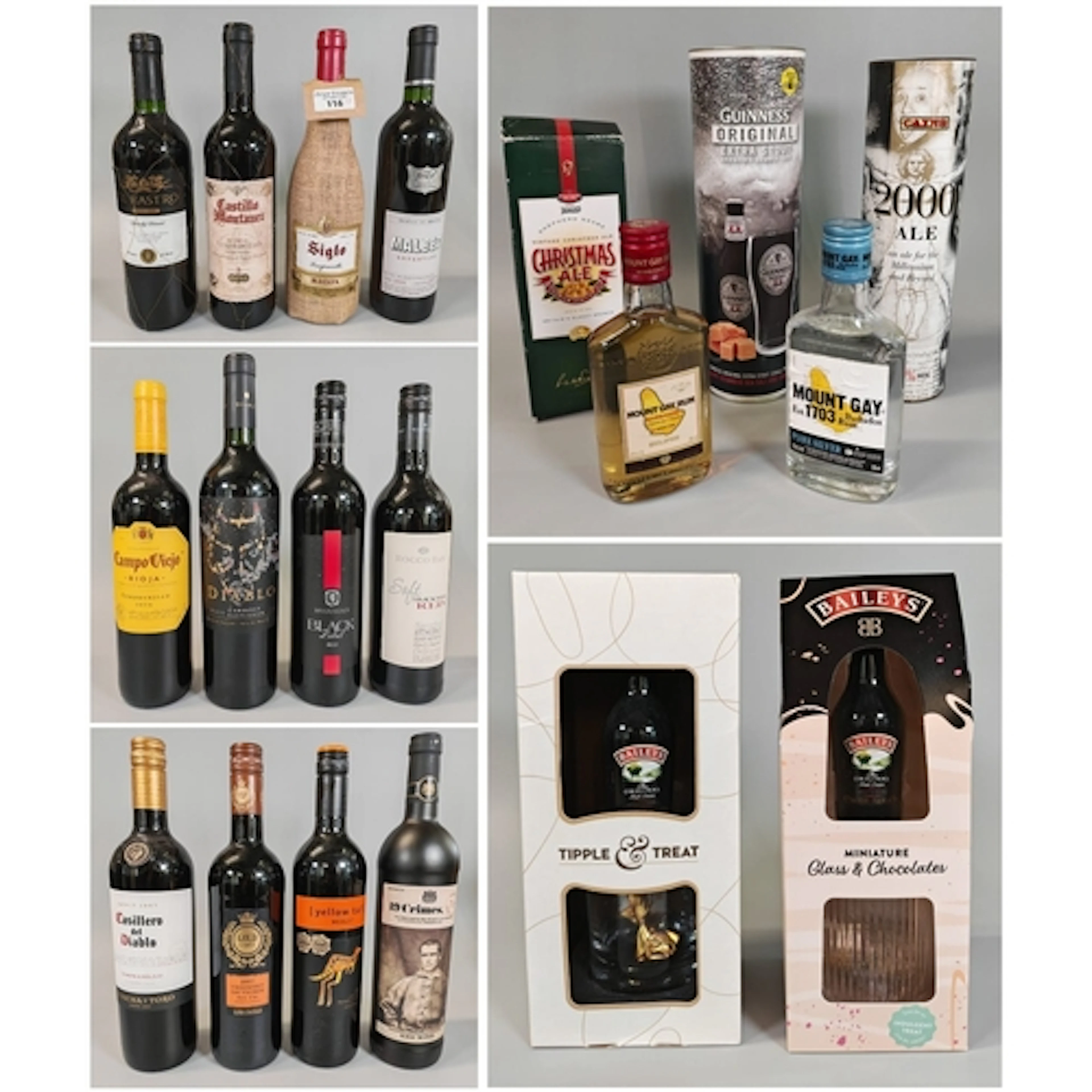 Collection of red wines to include: Yellow Tail Merlot, 19 C...