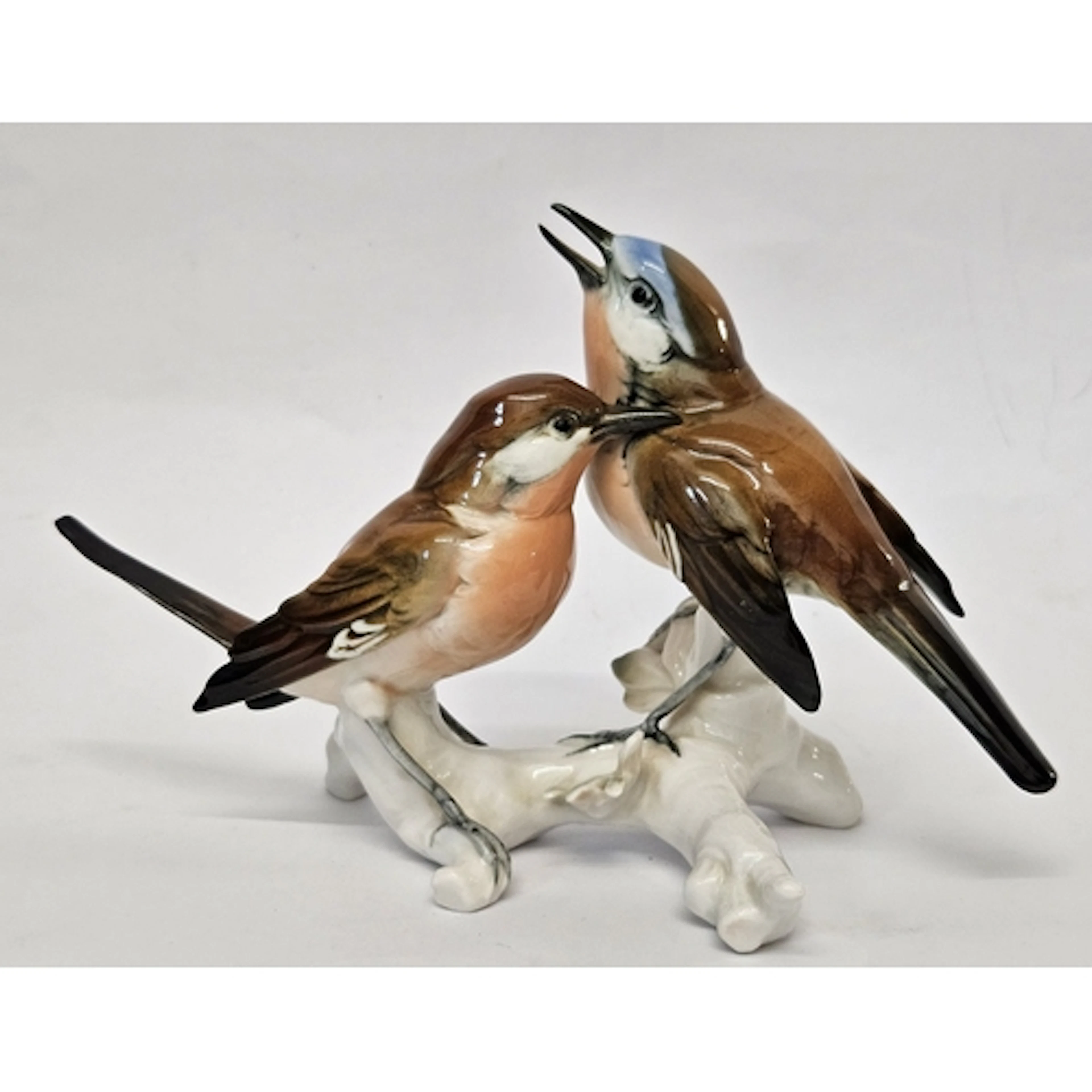 Karl Ens Porcelain Figurine Pair of Birds on a branch approx...