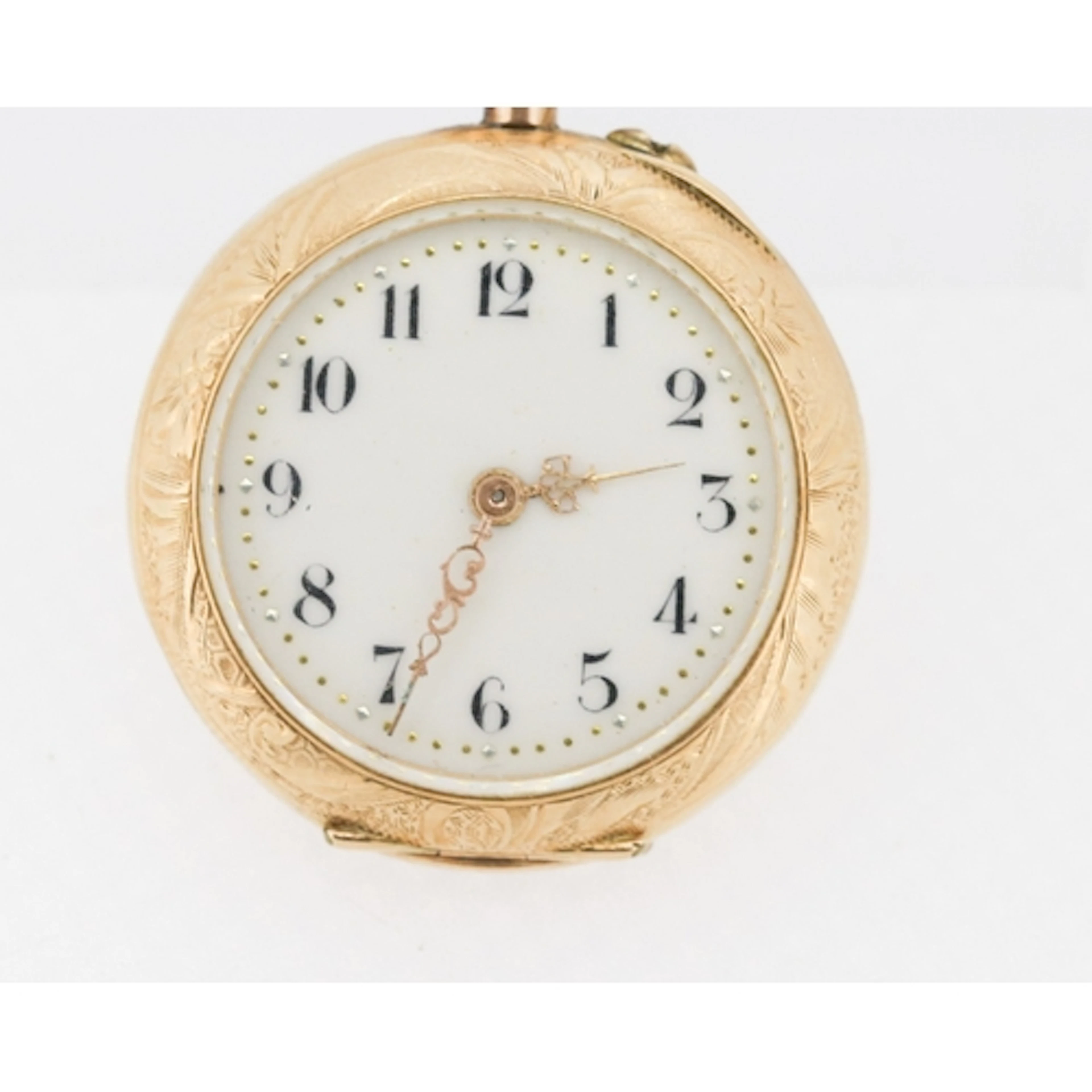 Finely Detailed, 14 Carat Rose Gold Ladies Half Hunter Pocke...