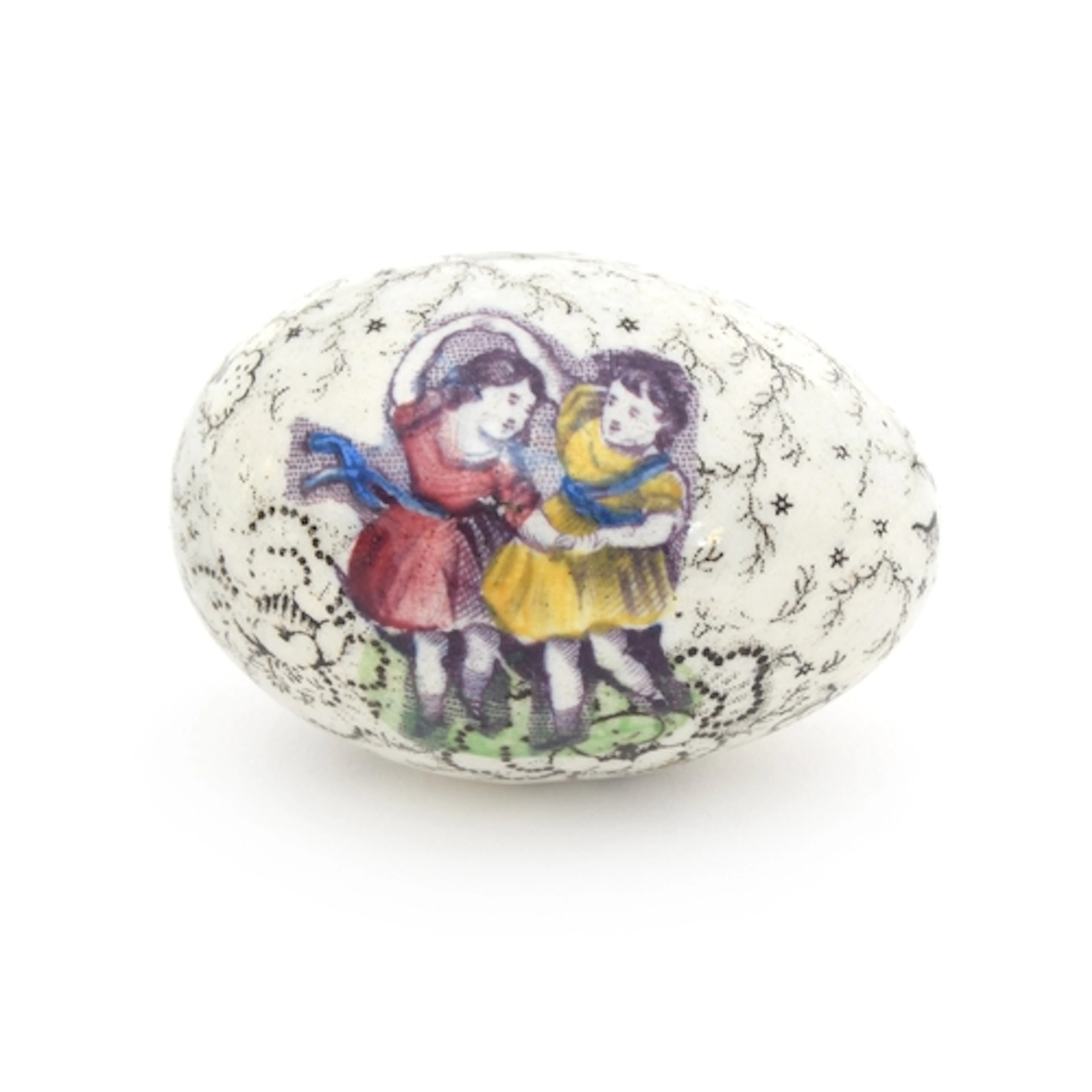 A 19th century Staffordshire or Whitehaven Pottery darning o...