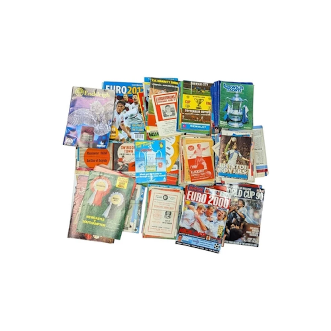A large collection of vintage 20th century football soccer p...