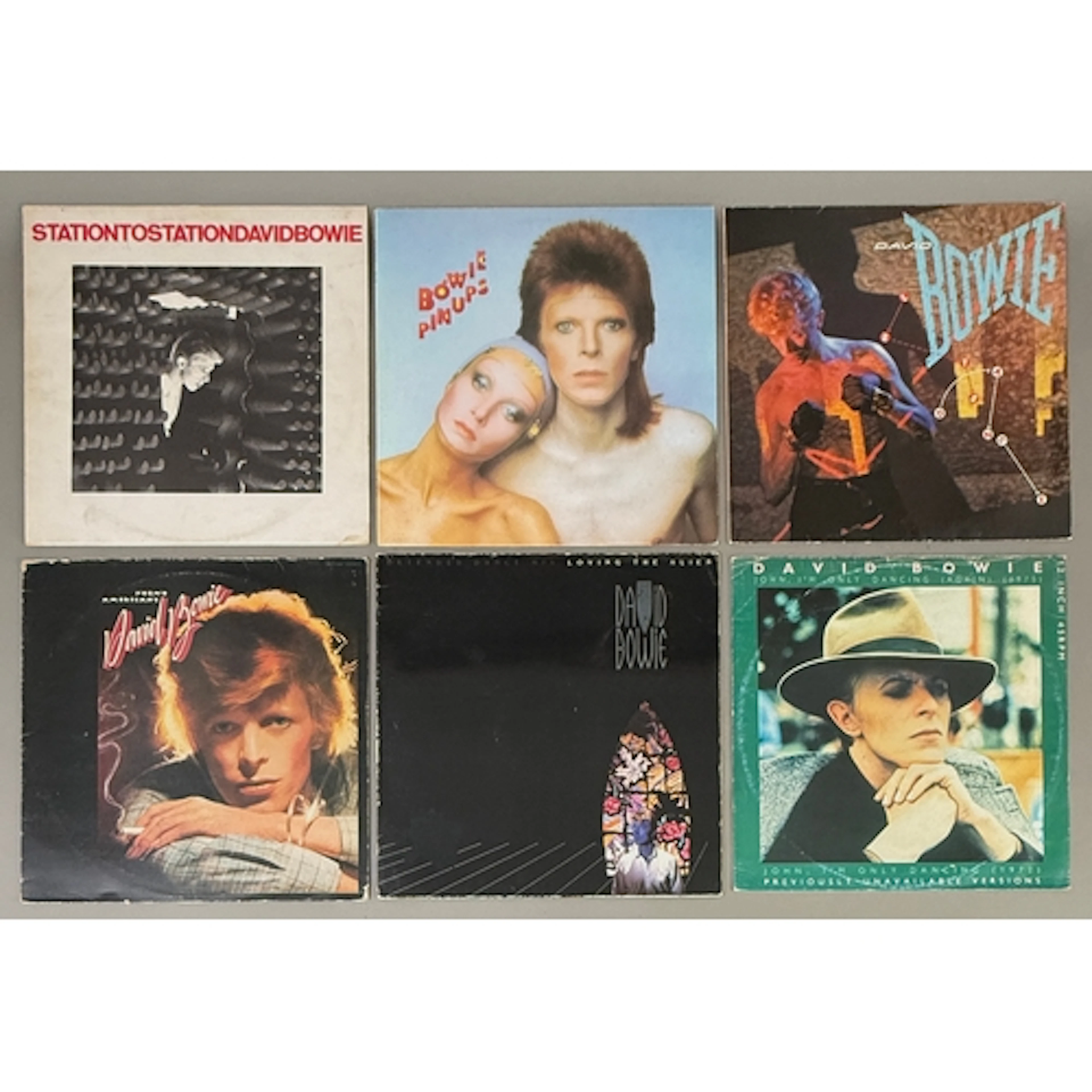 Vinyl LP records albums by David Bowie, Elvis Costello & The...