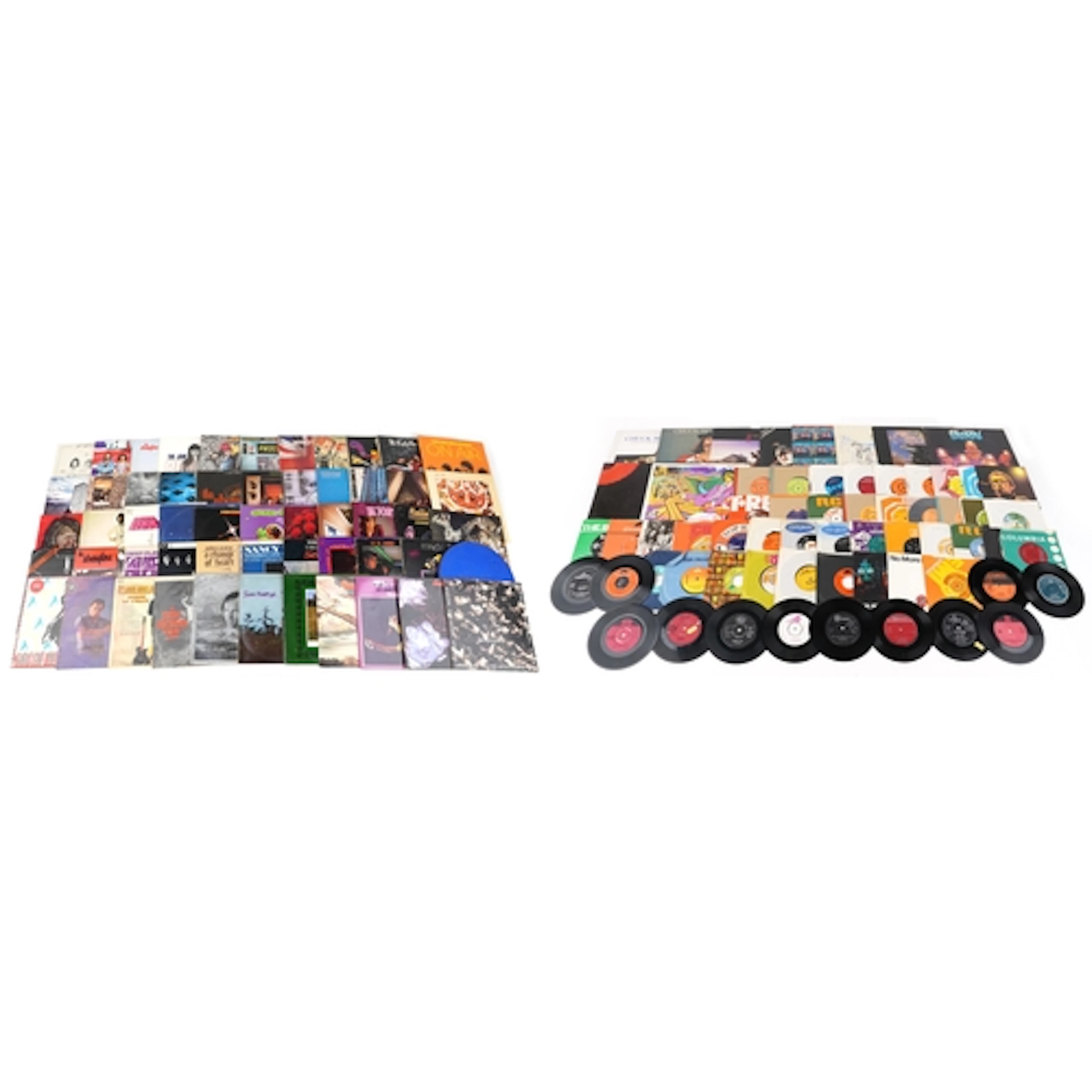 Vinyl LP records and 45rpm records including Kate Bush, The ...
