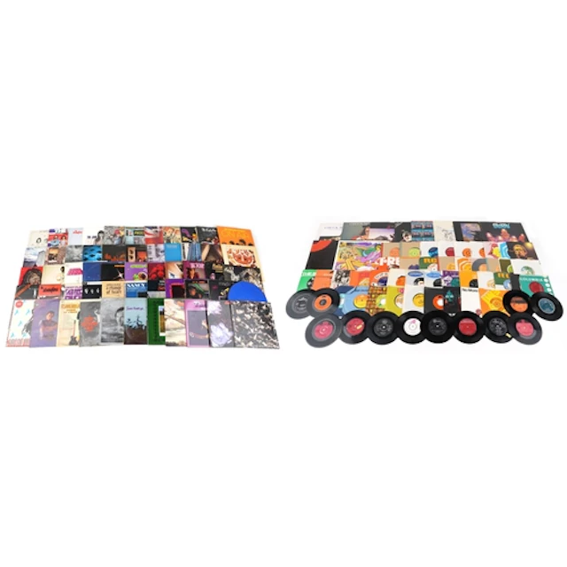 Vinyl LP records and 45rpm records including Kate Bush, The ...