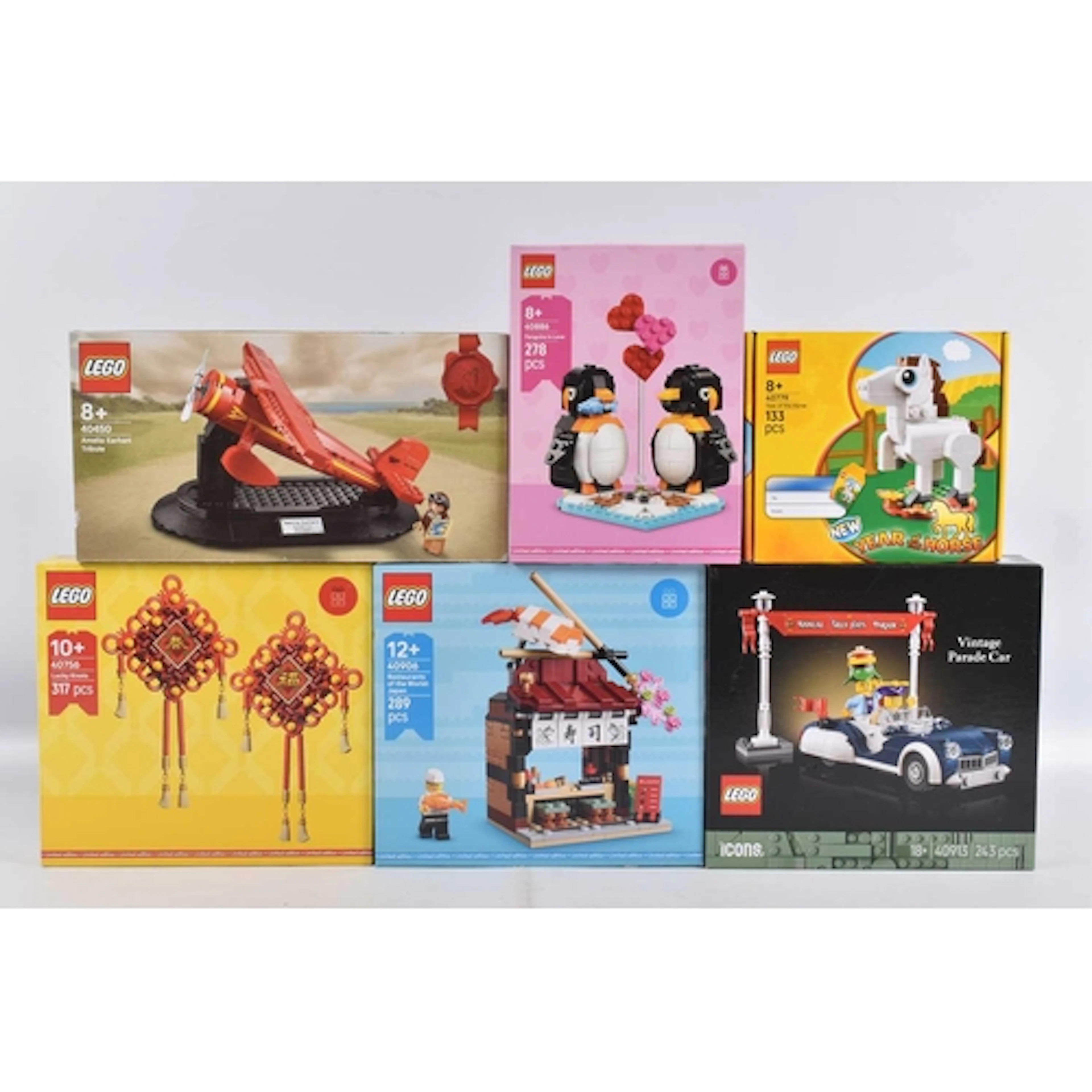 FIVE BOXED AND SEALED GIFT WITH PURCHASE LEGO SETS, to inclu...