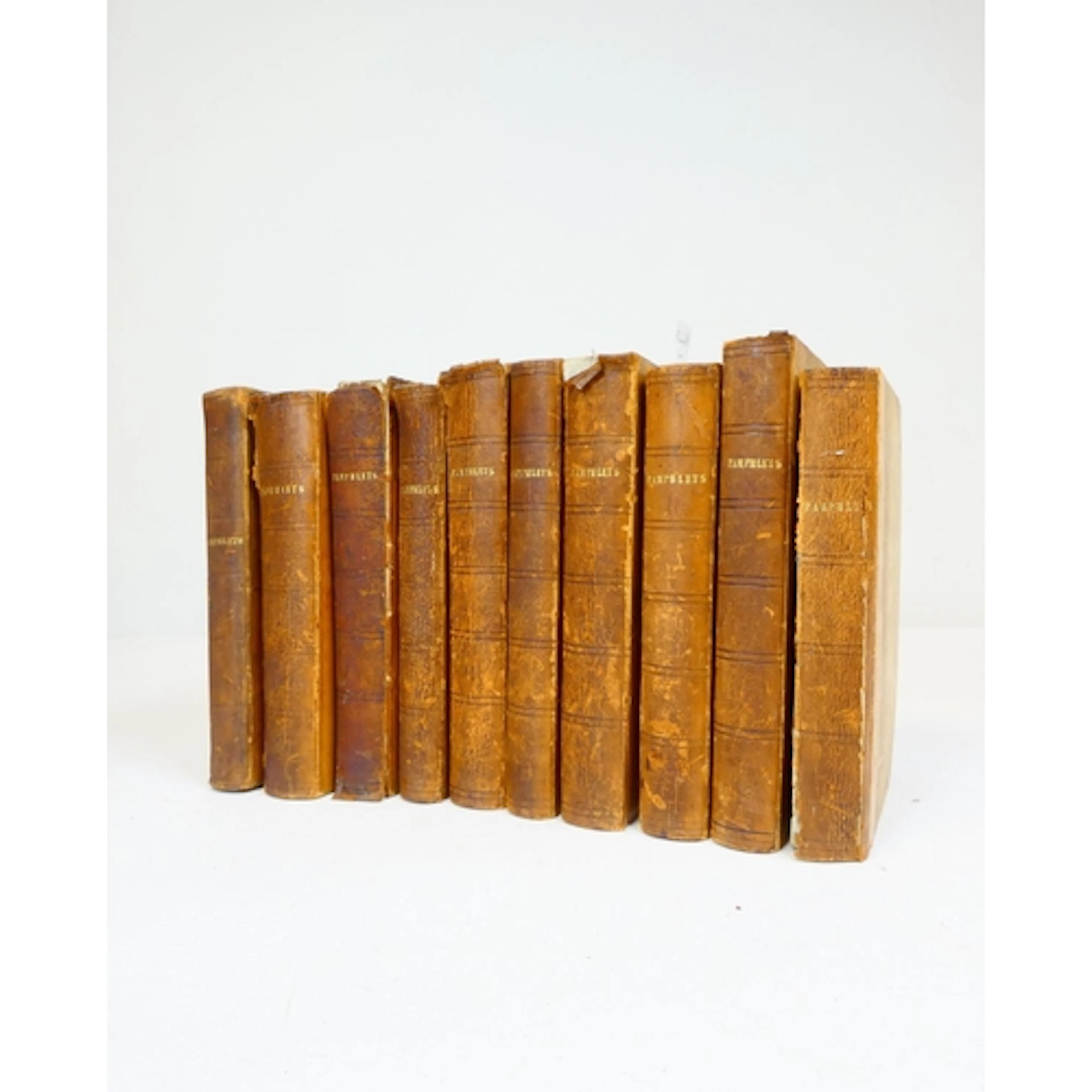 "PAMPHLETS". 10 uniformly bound vols. containing over 80 18...