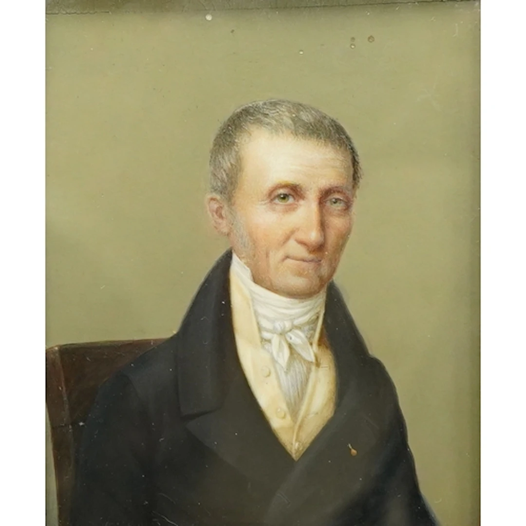 Regency school, portrait miniature of a gentleman gouache an...