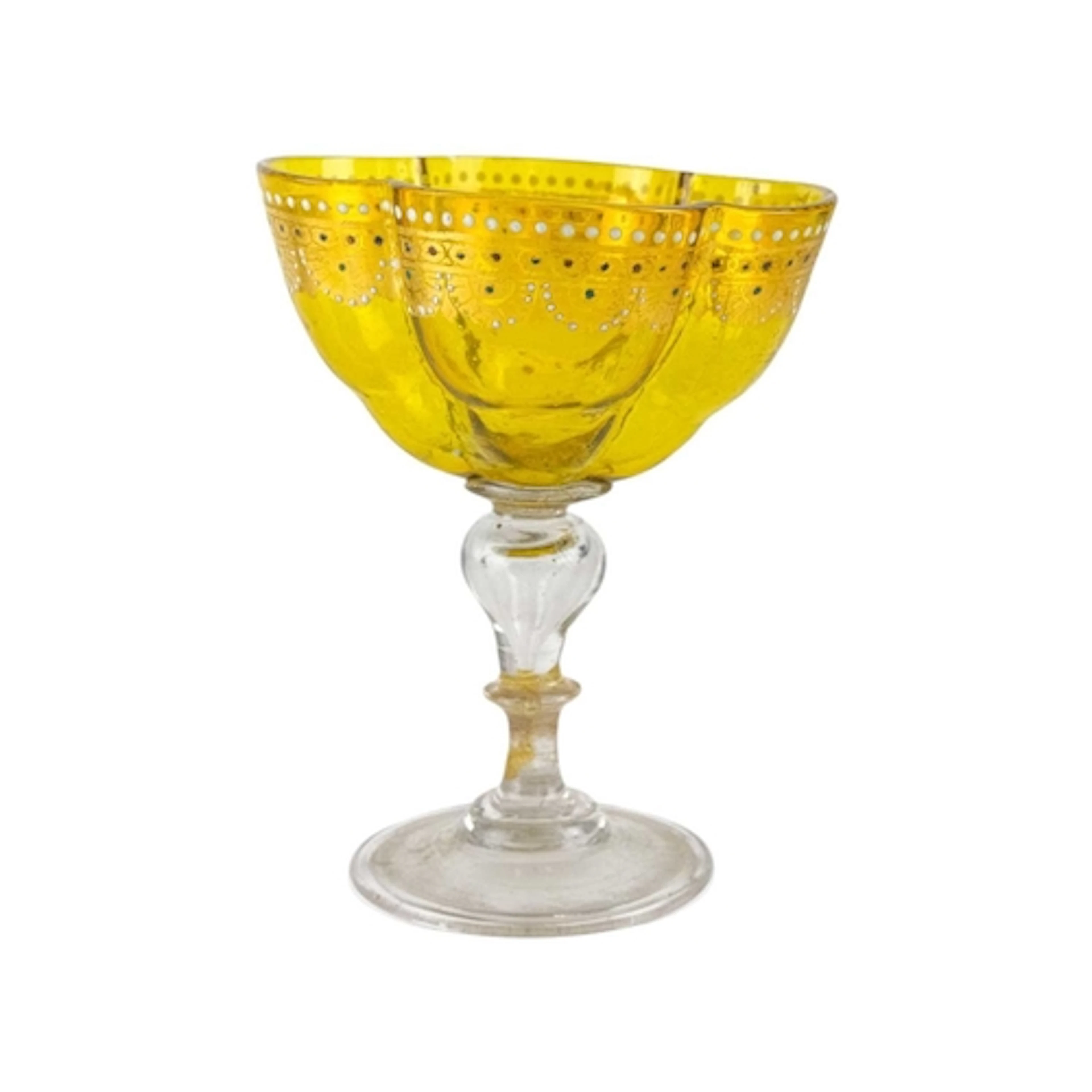 A 19th century Venetian glass goblet. Attributed to Salviati...