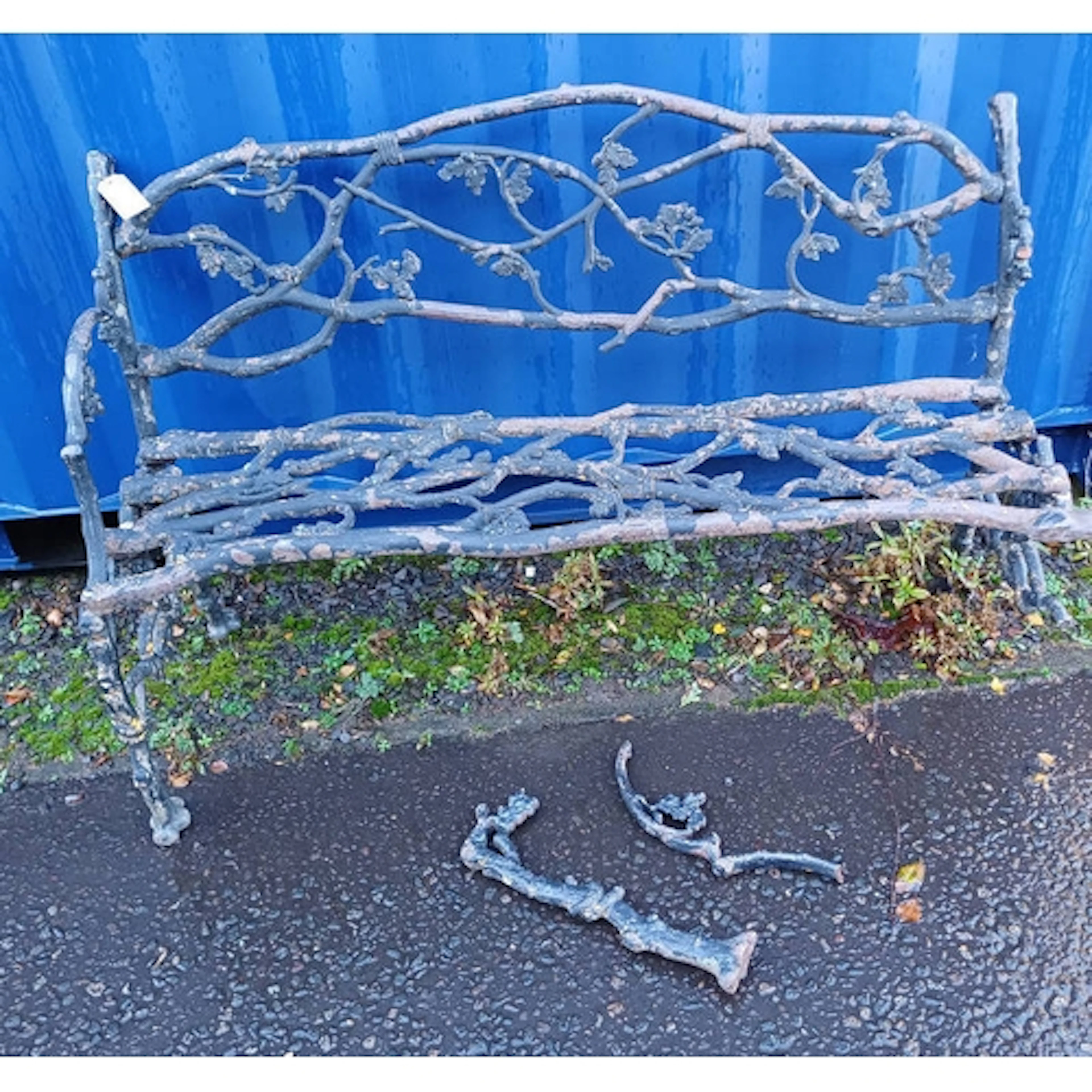 19TH CENTURY COALBROOKDALE STYLE CAST IRON GARDEN BENCH WITH...