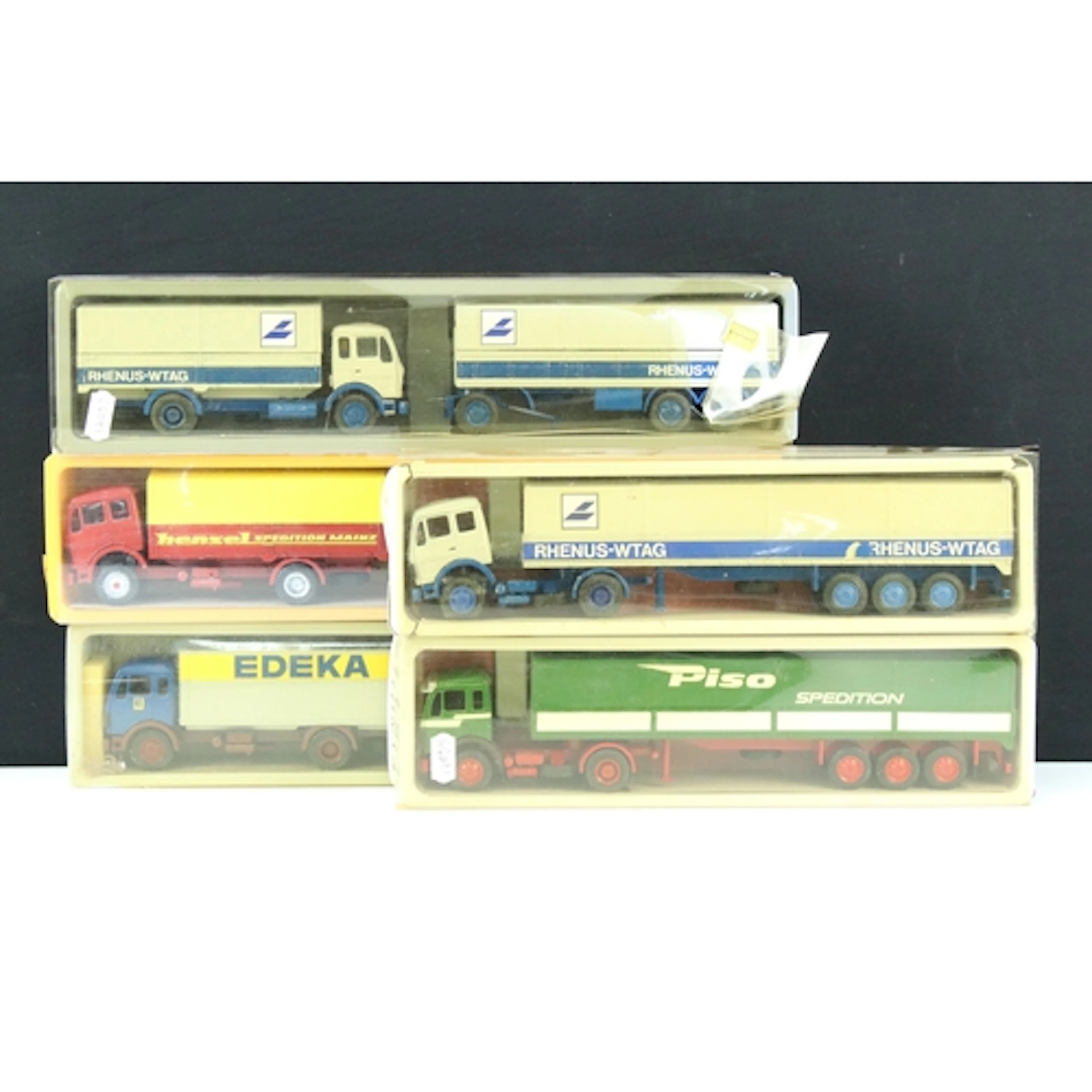 Five cased NZG Modelle haulage related diecast models to inc...