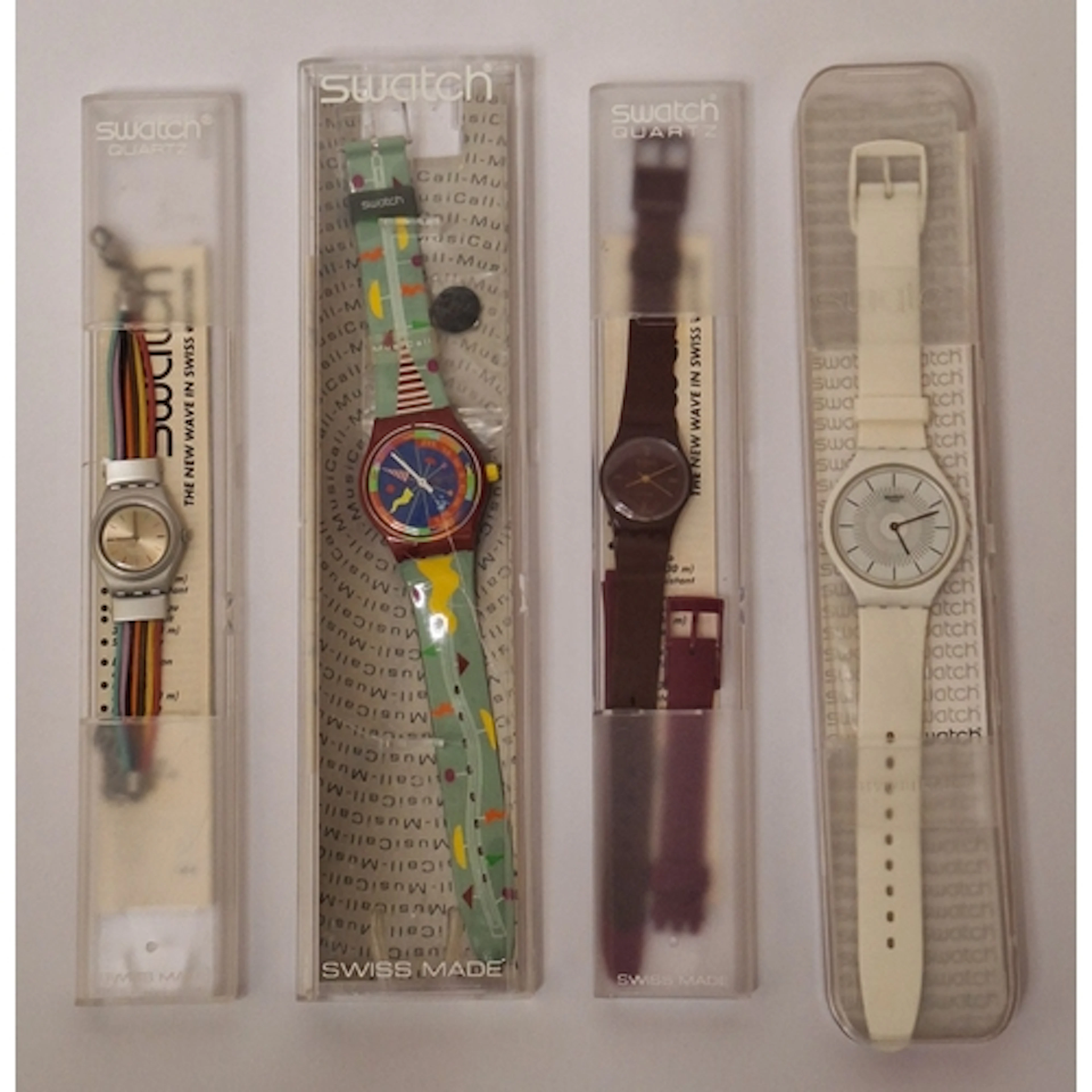 Swatch Watches incl. Swatch Skin Pure SV0W100 White Dial Sil...