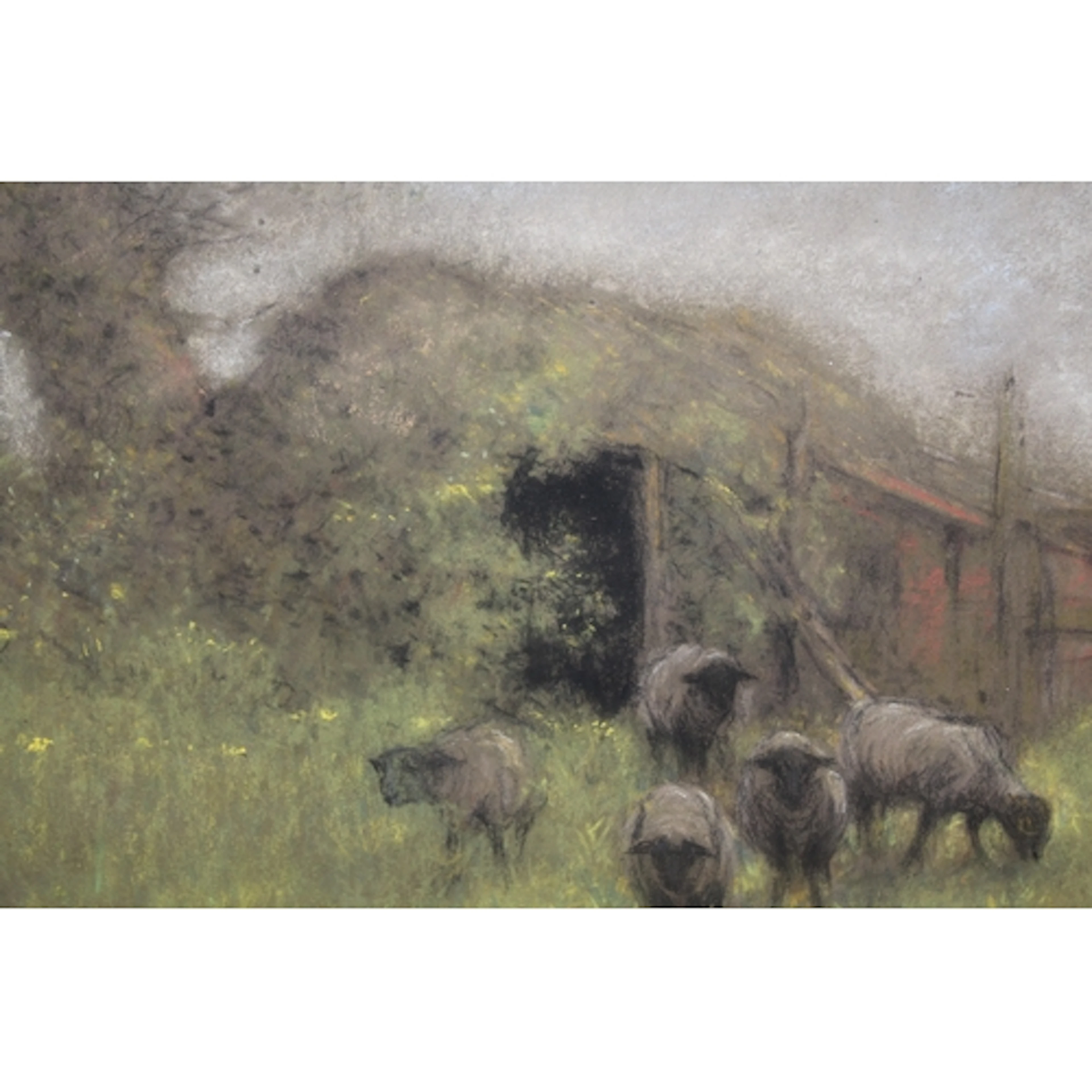John R. Keitley Duff (Slade School), pastel drawing, sheep b...