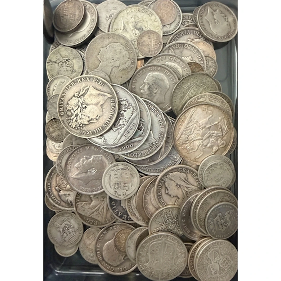 A collection of circulated UK pre-1920 silver coins, denomin...