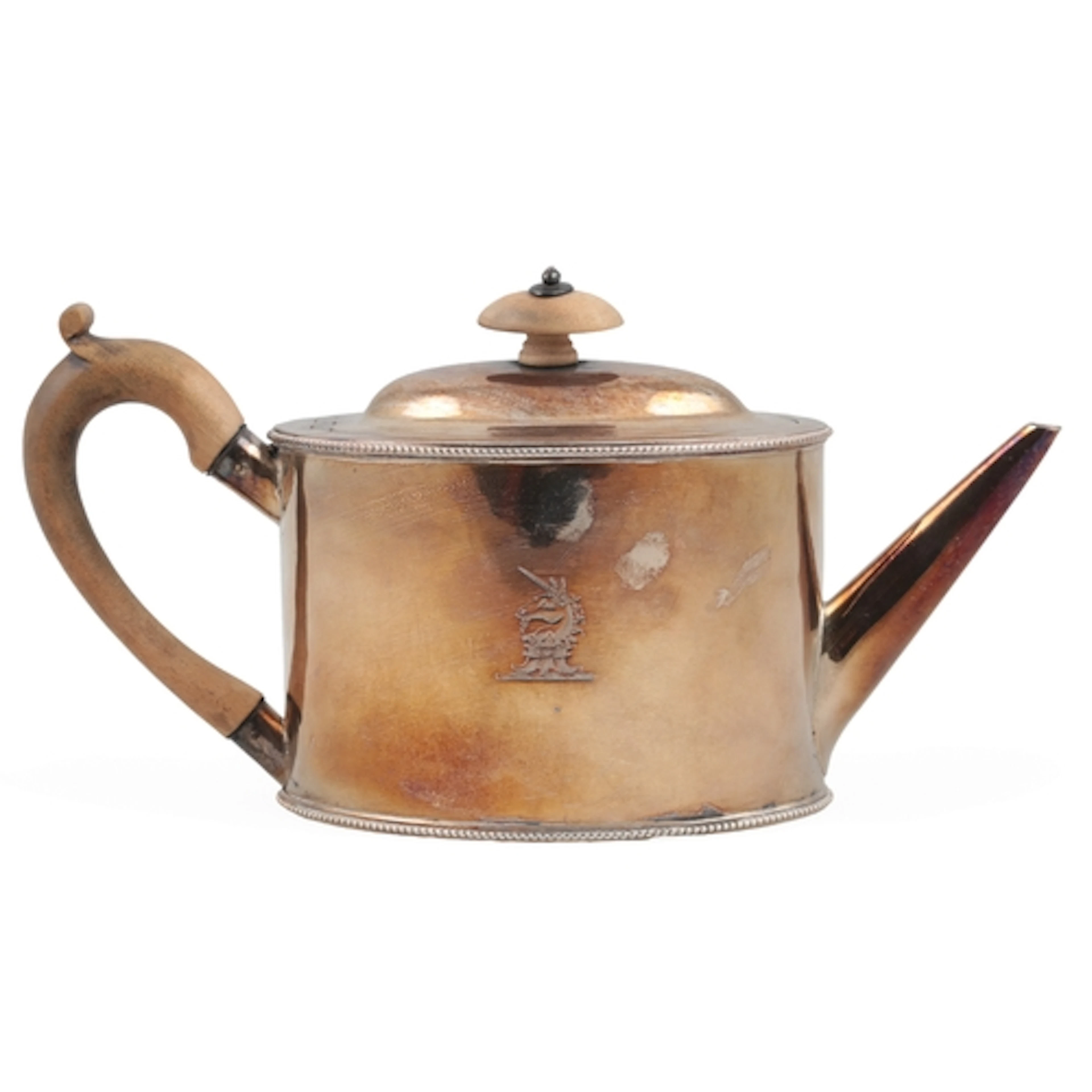 A George III silver oval teapot, by Andrew Fogelberg & Steph...