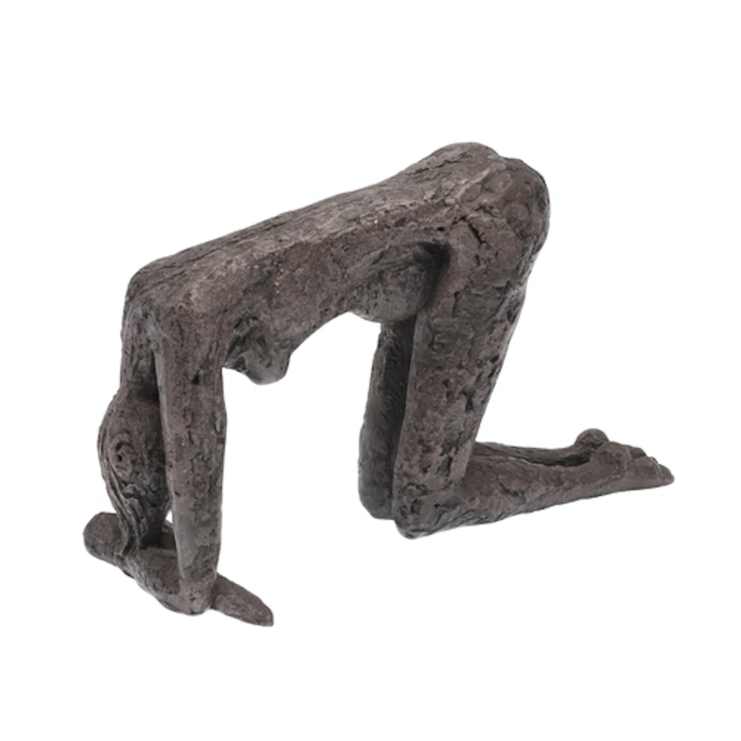 HELEN SINCLAIR (B 1954). BRONZE RESIN SCULPTURE - FALLEN WOM...