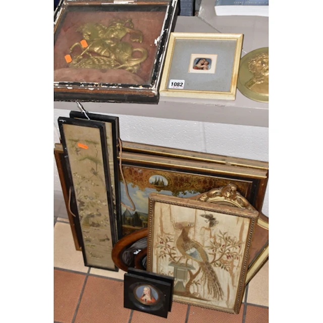 A SMALL QUANTITY OF ASSORTED PICTURES ETC, to include a mini...