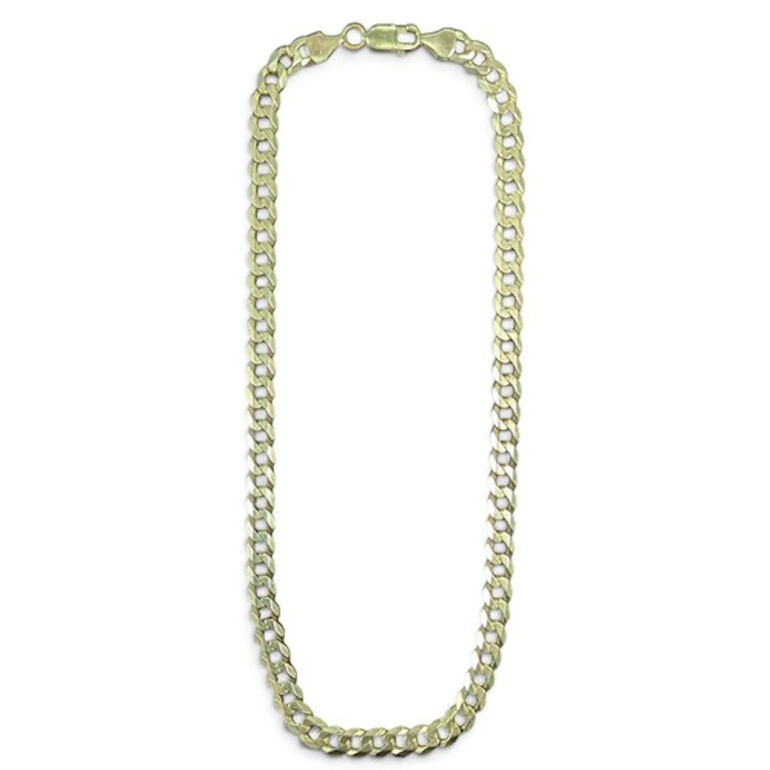 A 9ct gold curb link necklace, 47cm long, Sheffield import m...