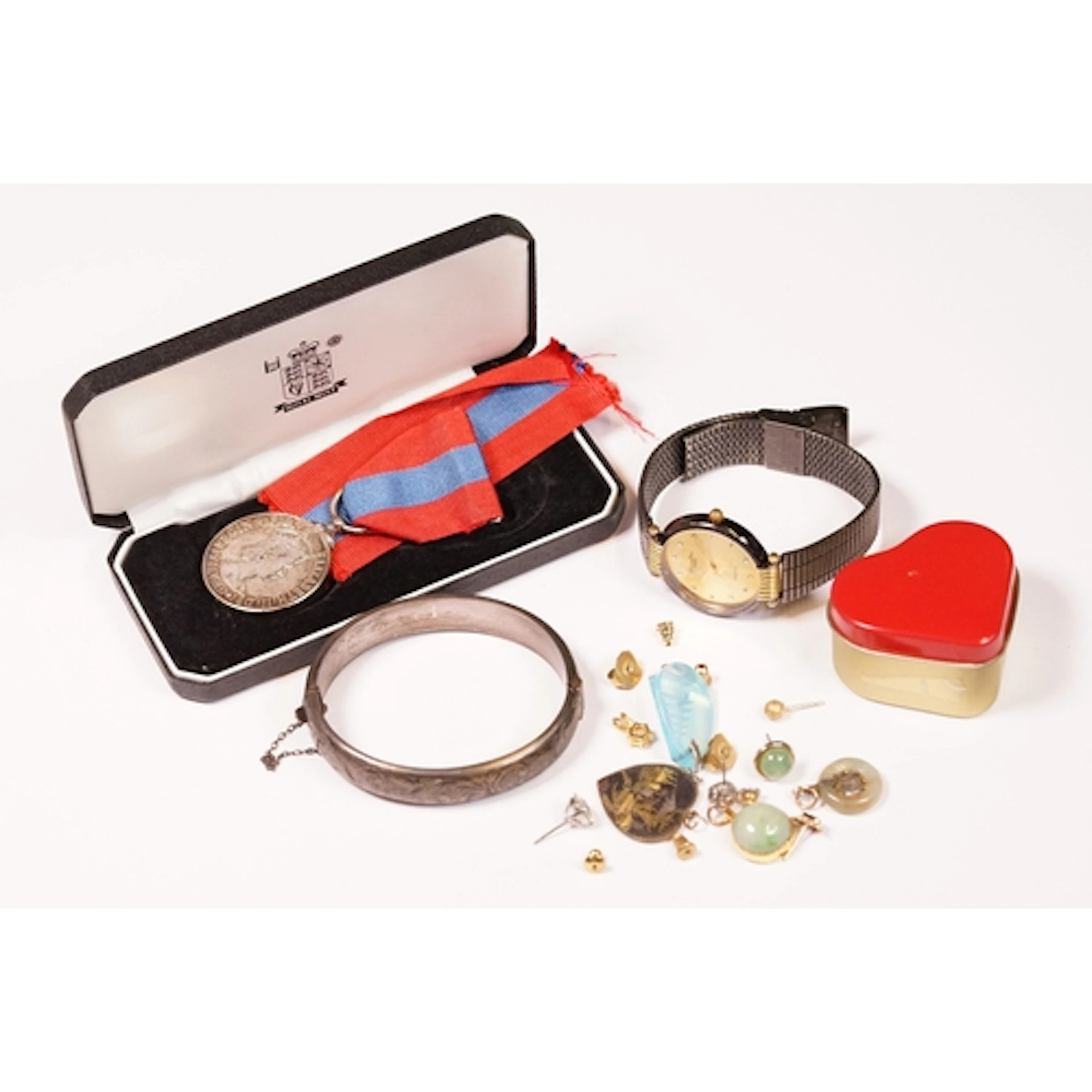 Imperial Service Medal, 'Mrs Ann Biddick', boxed, a silver h...