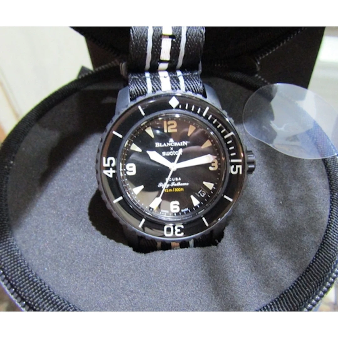 Blancpain and Swatch Collaborative Wristwatch Contained With...