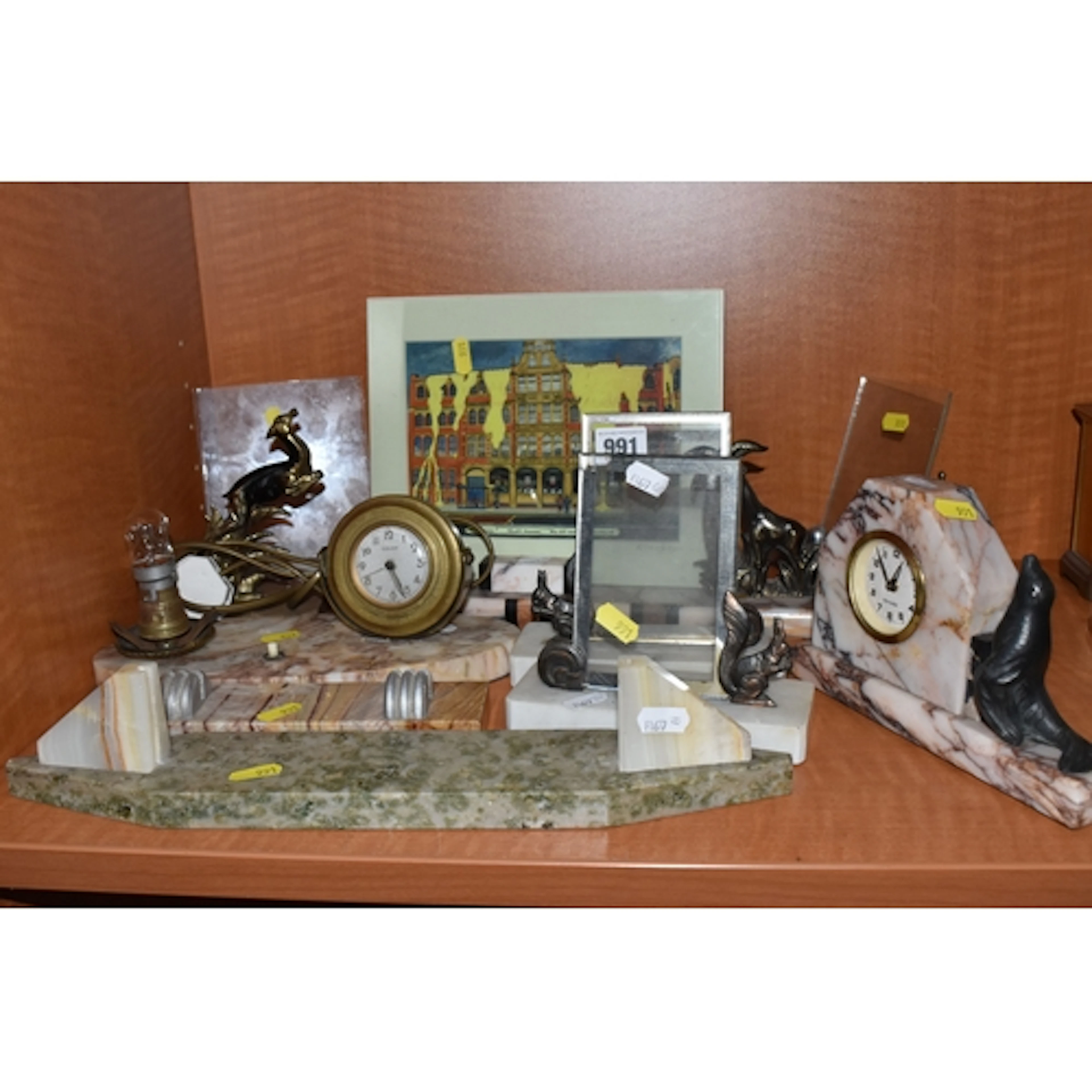 A GROUP OF ART DECO RELATED ITEMS, to include mostly picture...