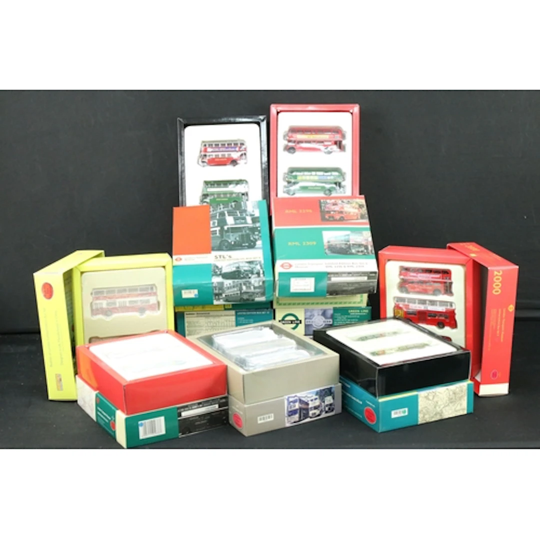 15 Boxed EFE Exclusive First Editions diecast model bus sets...