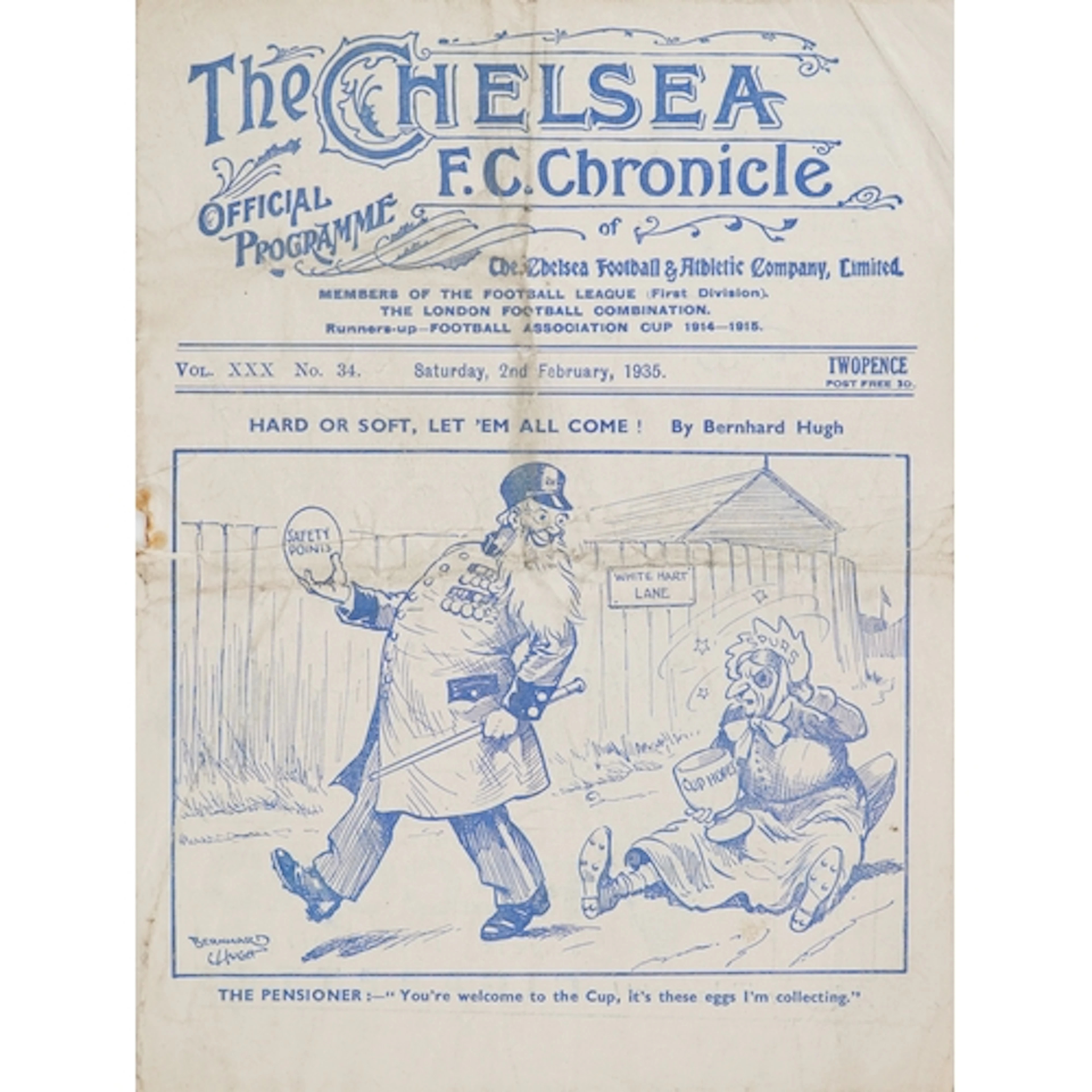 Chelsea F.C. Chronicle official football programme - Hard or...