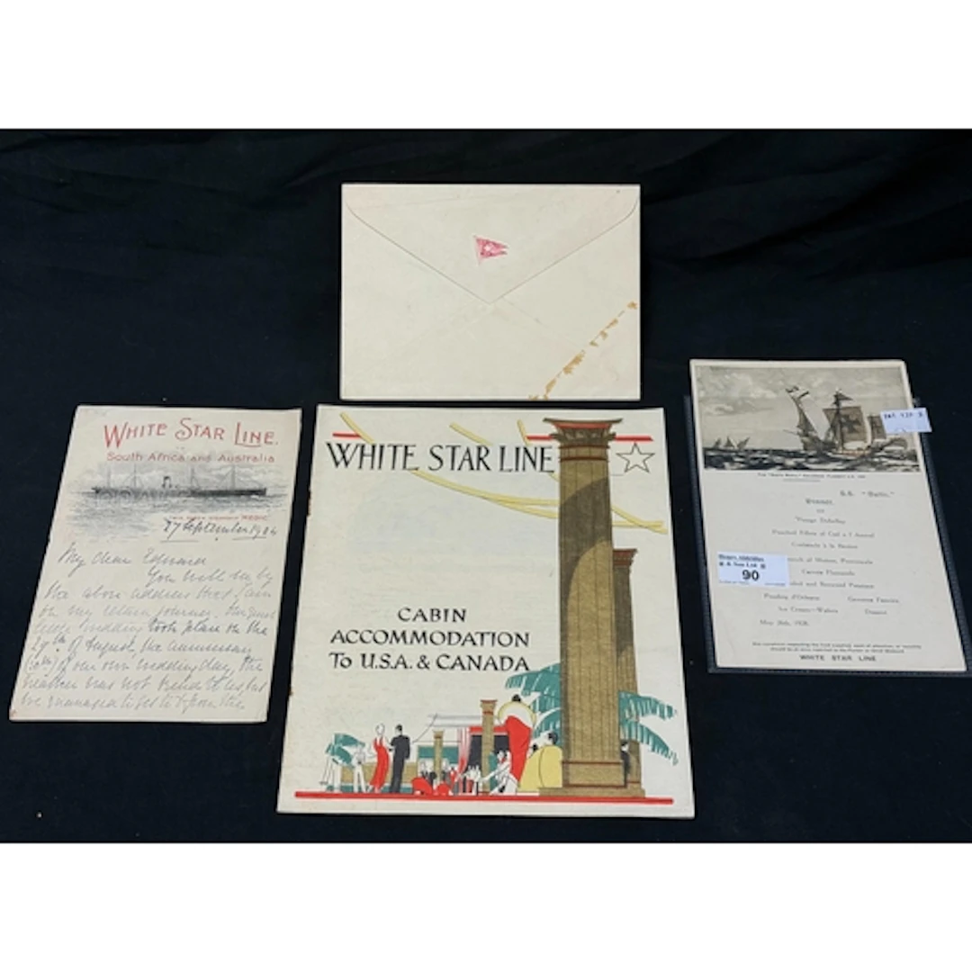 White Star Line: White Star Line: Mixed collection of print...