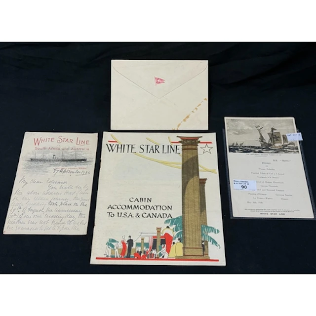 White Star Line: White Star Line: Mixed collection of print...