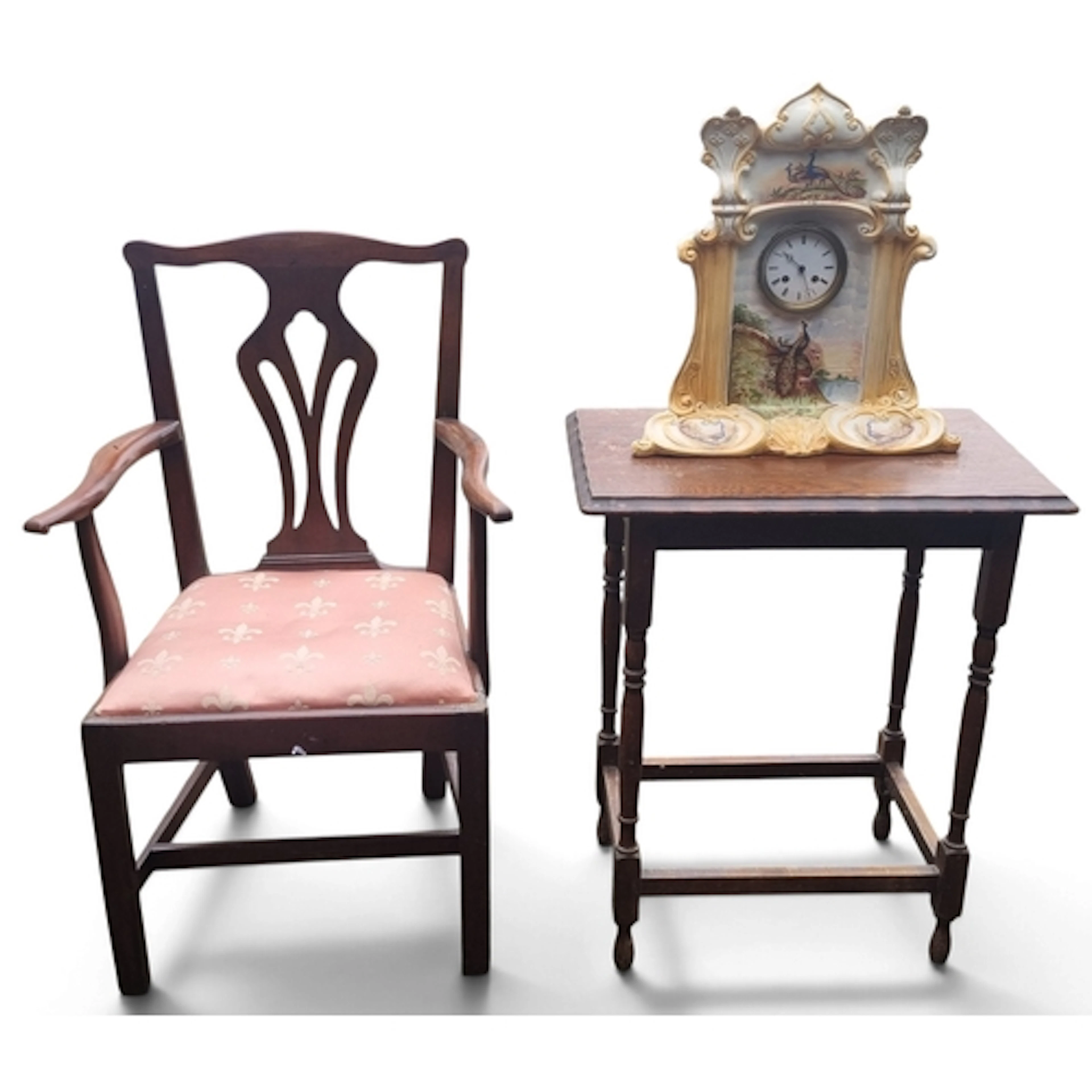 A grouped lot of early 20th Century Furniture to include a m...