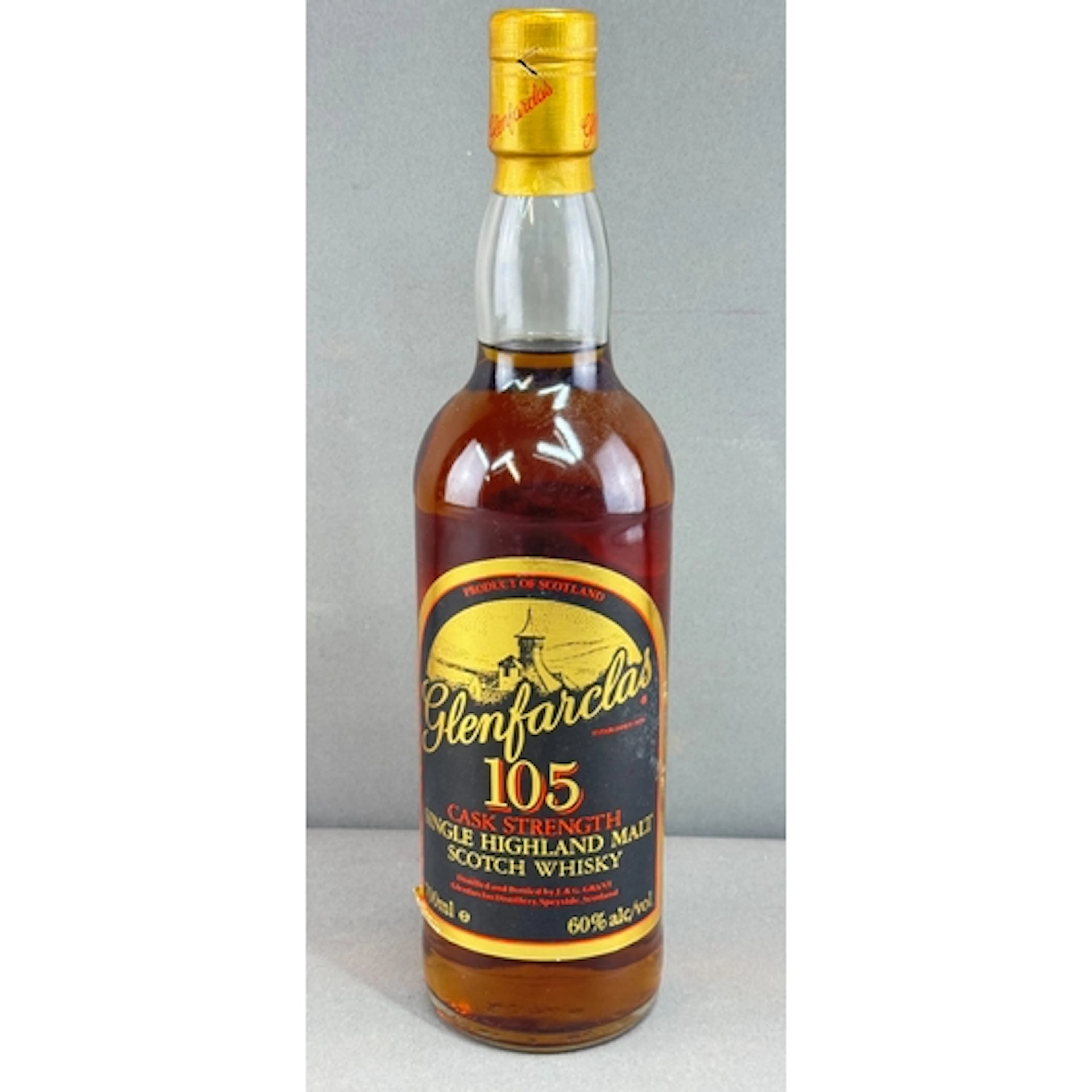 Whisky: Glenfarclas 105 single Highland malt scotch whisky, ...