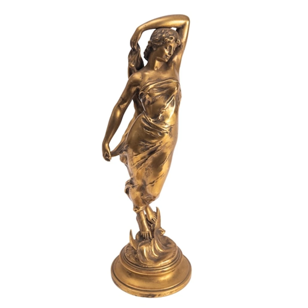 After Emile Laporte (French, 1858-1907), a gilt bronze of mo...