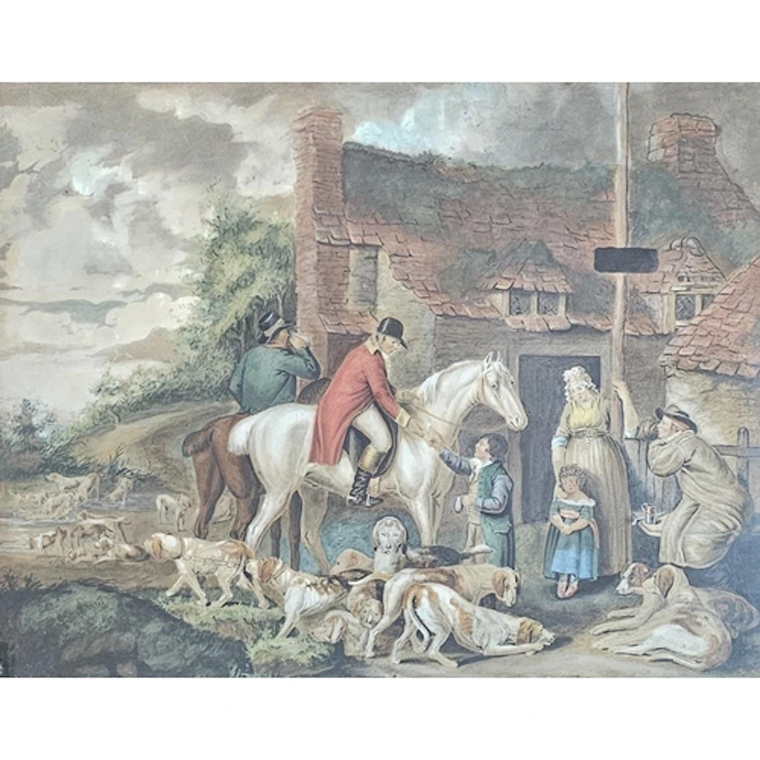 AFTER JAMES WARD, 1769 - 1859, WATERCOLOUR Hunting scene, t...