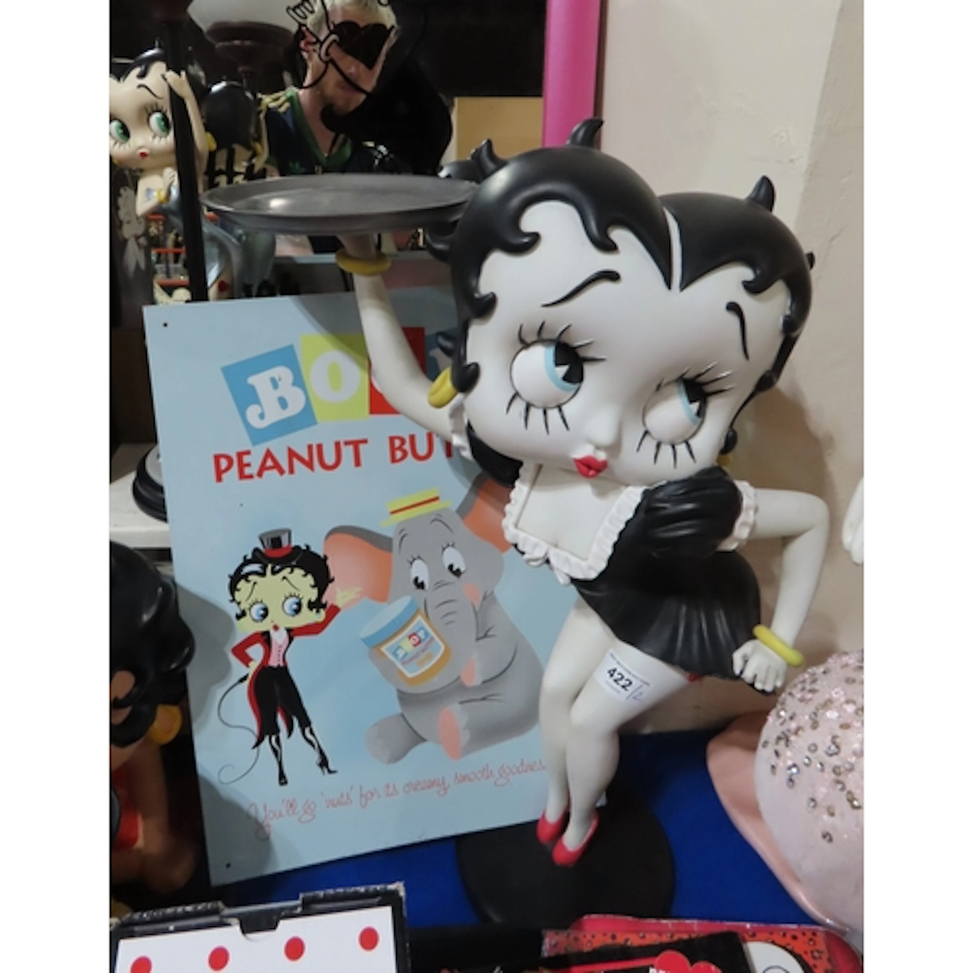 A Betty Boop waitress figure, 50cm high together with a Boop...