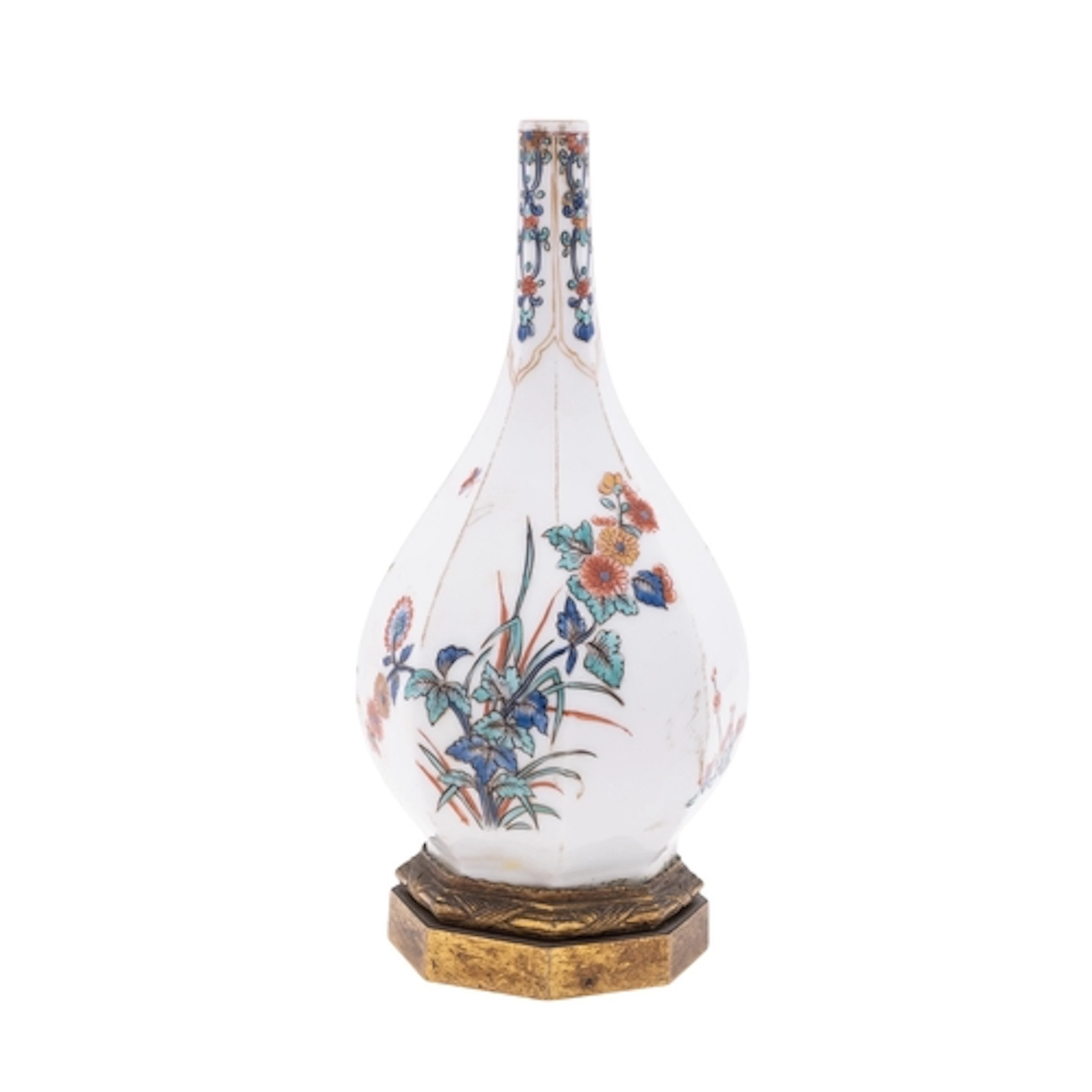 A 'Kakiemon' ormolu-mounted bottle vase in Chantilly style, ...