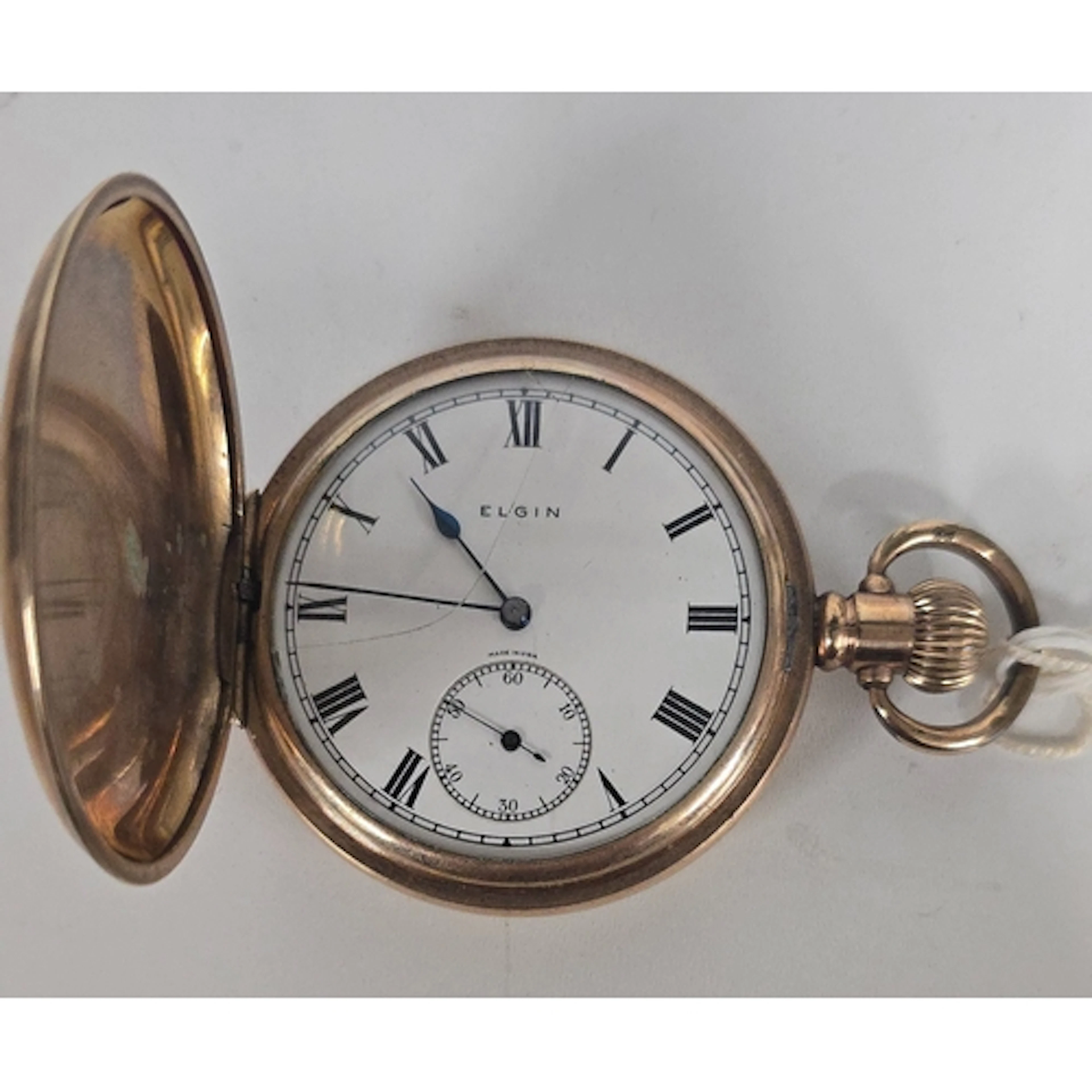 An American Hunter pocket watch by Elgin Natl. Watch Co., wi...