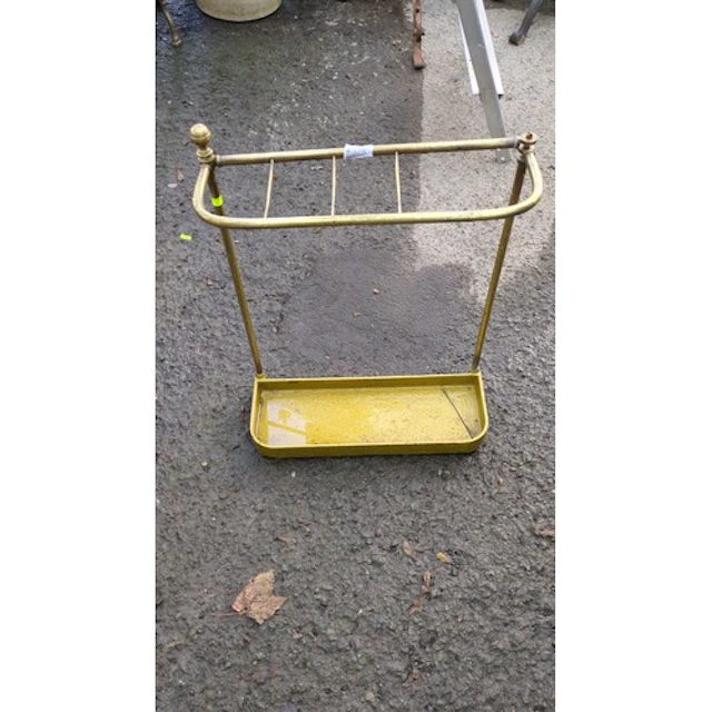 Brass and painted-metal umbrella stand
