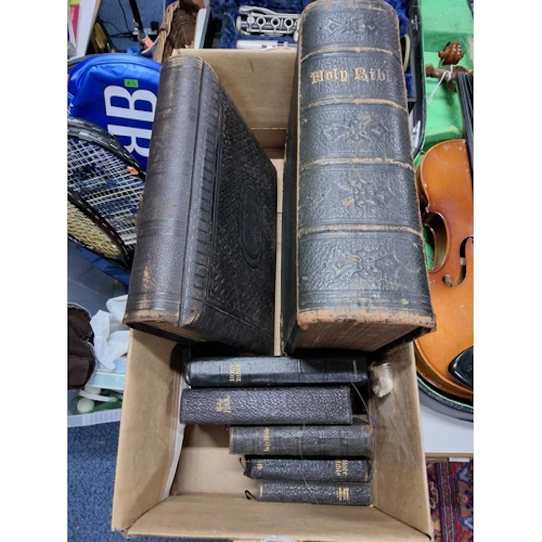ONE BOX OF BIBLES comprising The National Comprrehensive Fam...