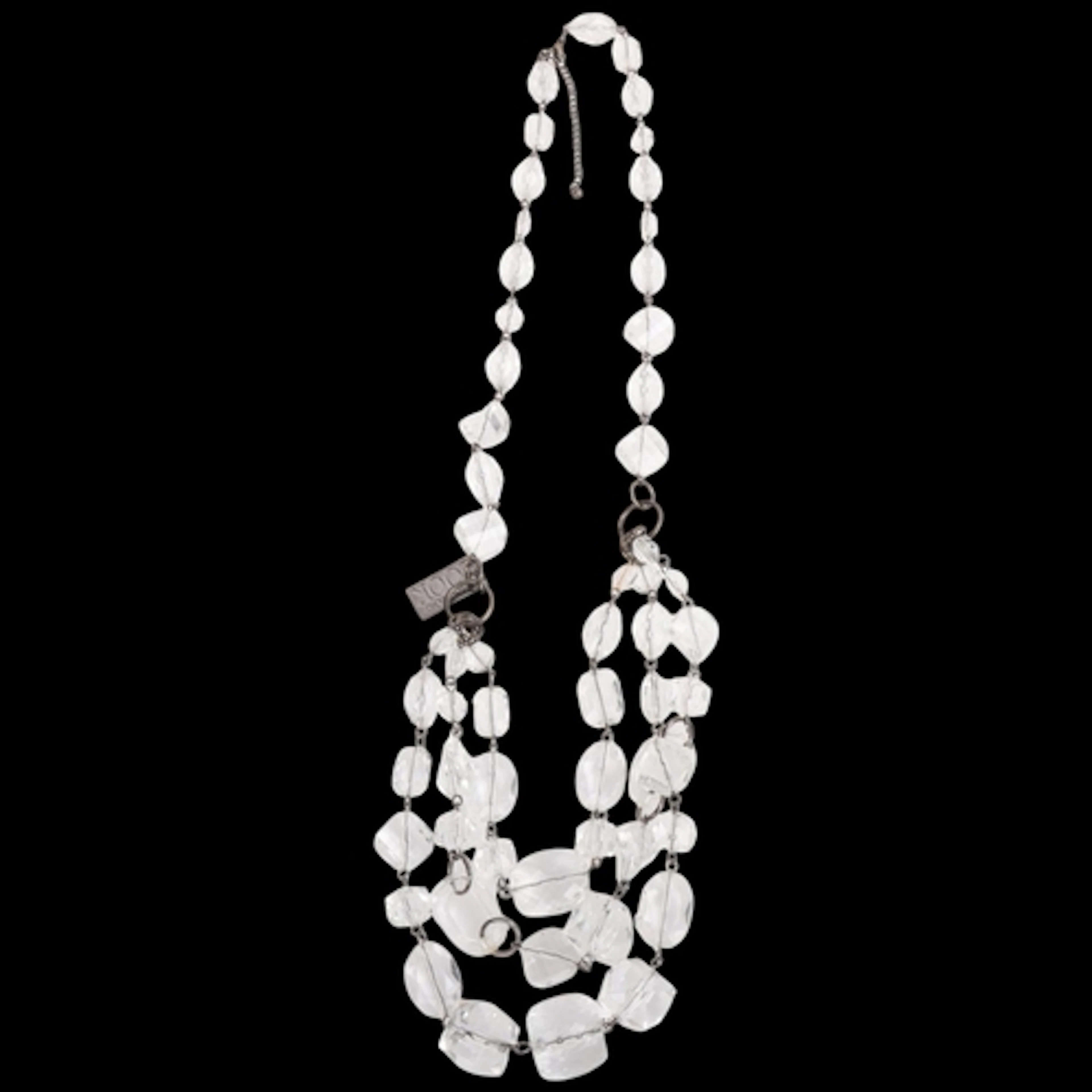 VERA WANG - a Vintage clear crystal 'Look' multi-strand chai...
