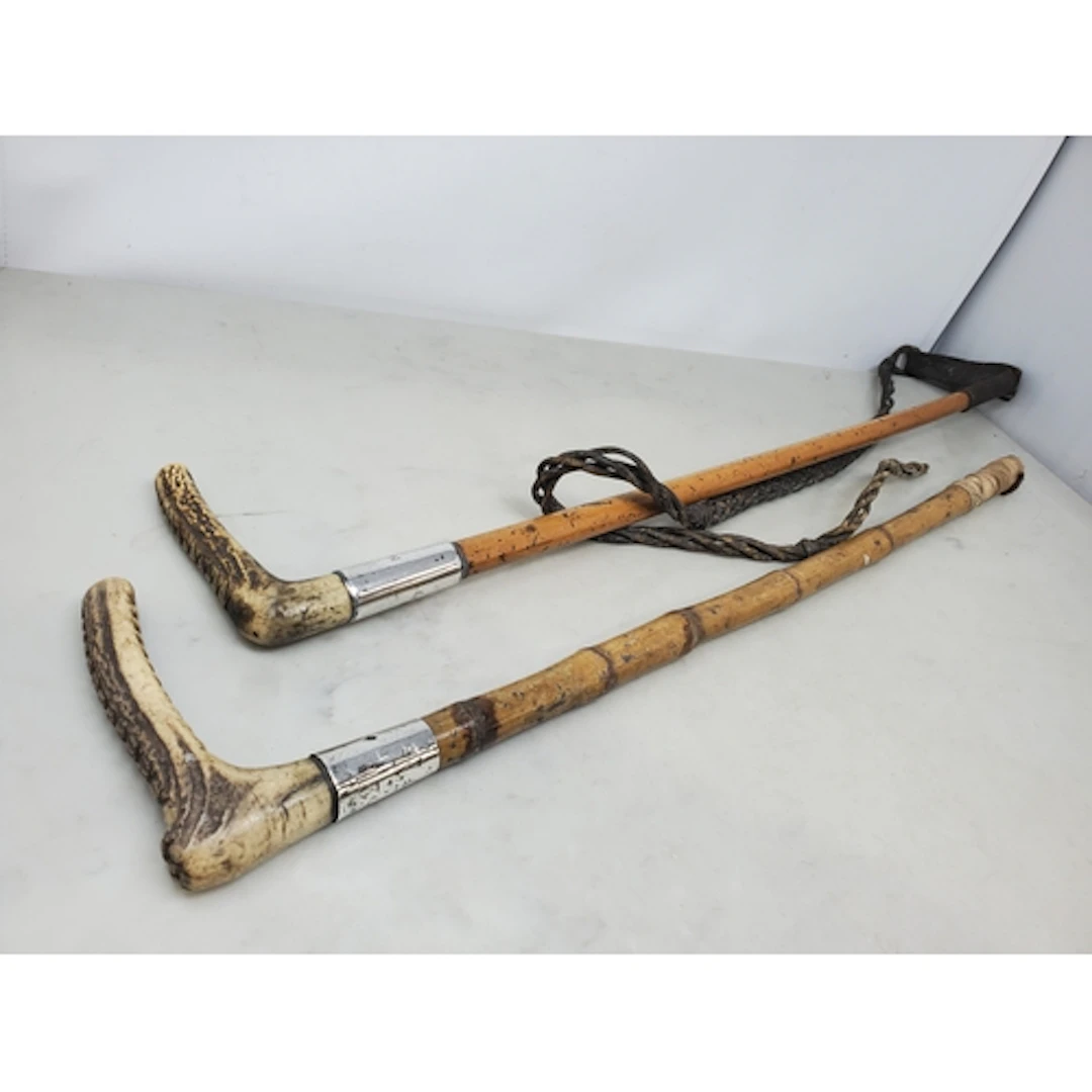 An Edward VII silver mounted Riding Crop engraved initials H...
