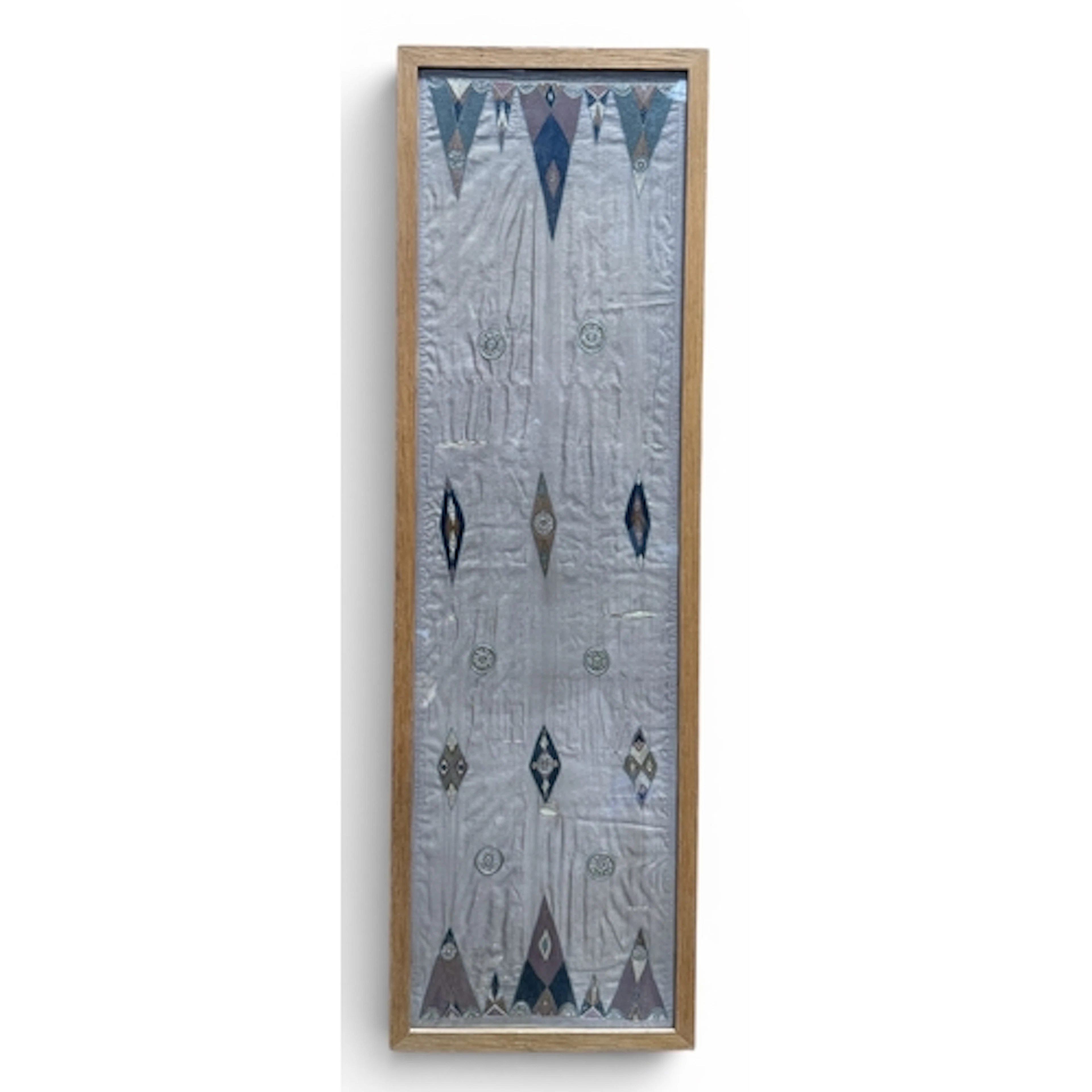 AN ANTIQUE SILK EMBROIDERY Possibly Native American/American...